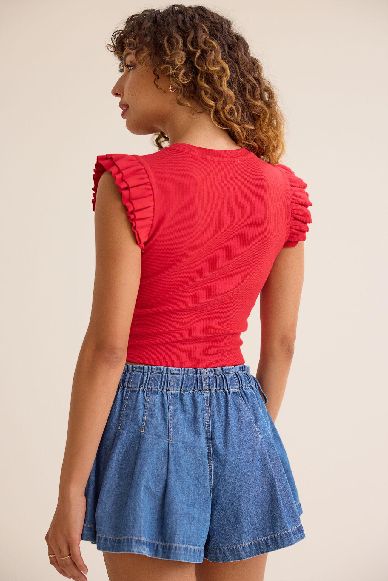 Alina Flutter Sleeve Top Product Image