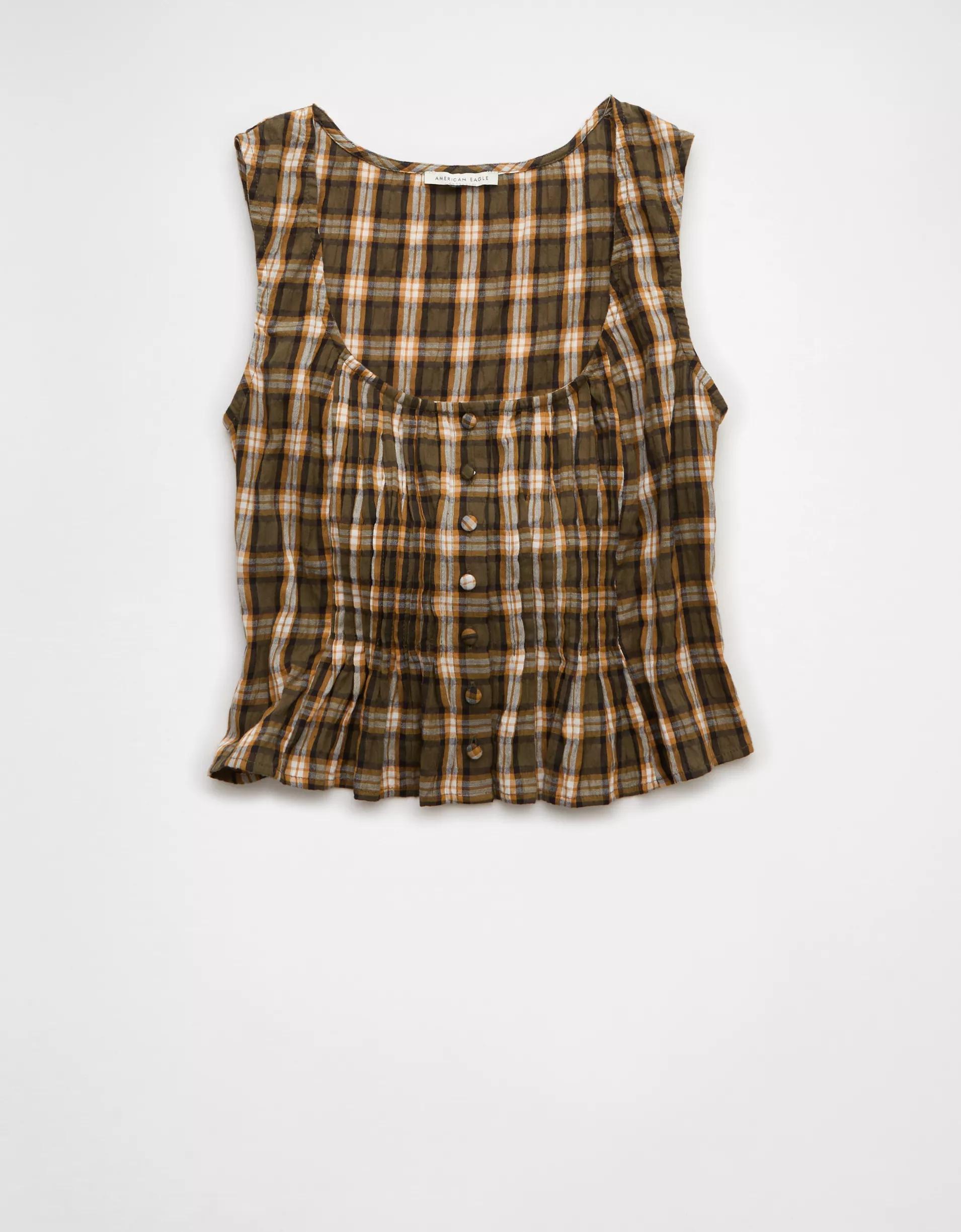 AE Pintuck Corset Tank Top Product Image