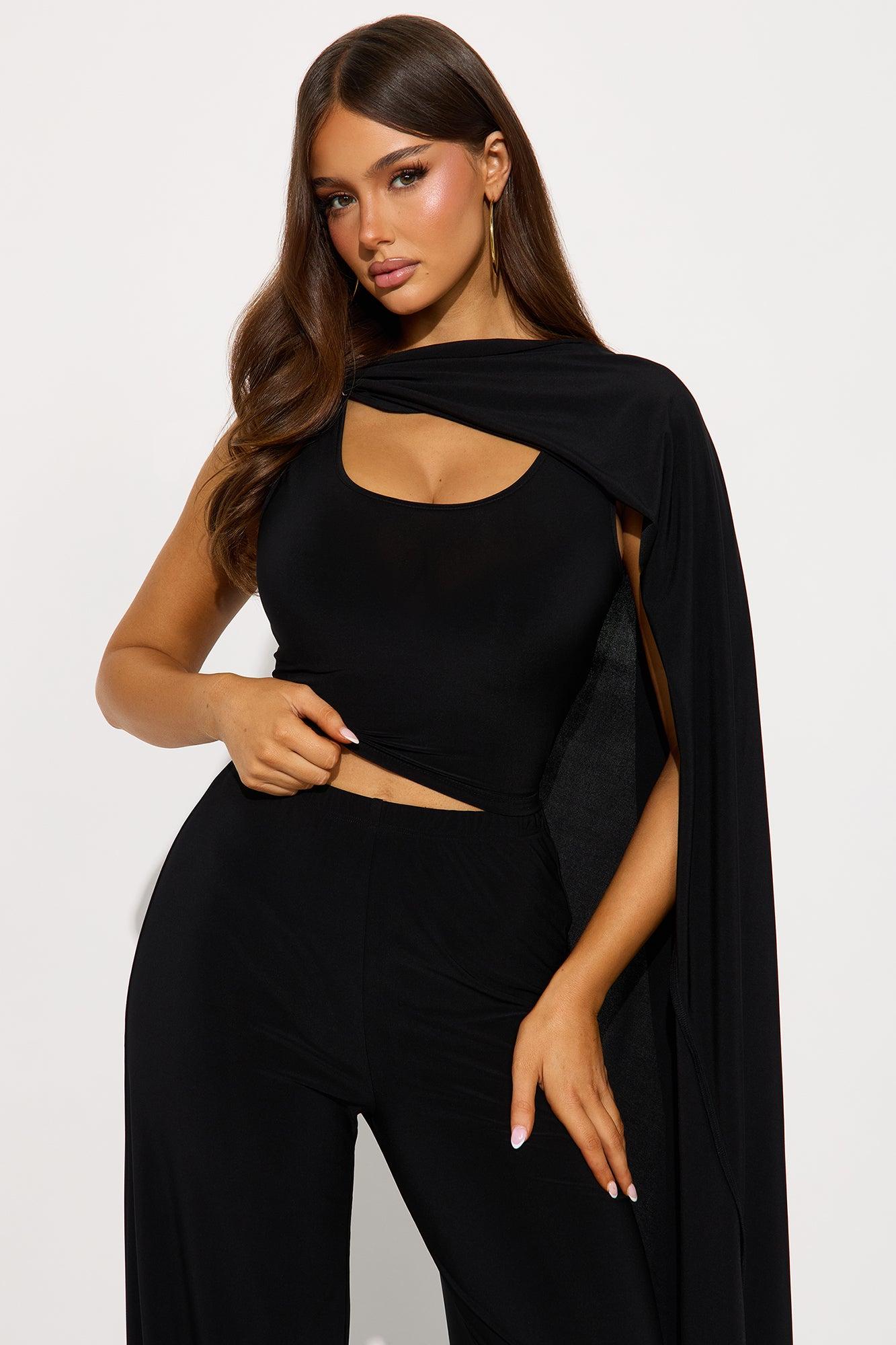 Felicity Draped Pant Set - Black Female Product Image