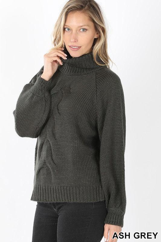 21027   EmmyLou Chunky Cable Knit Sweater Product Image