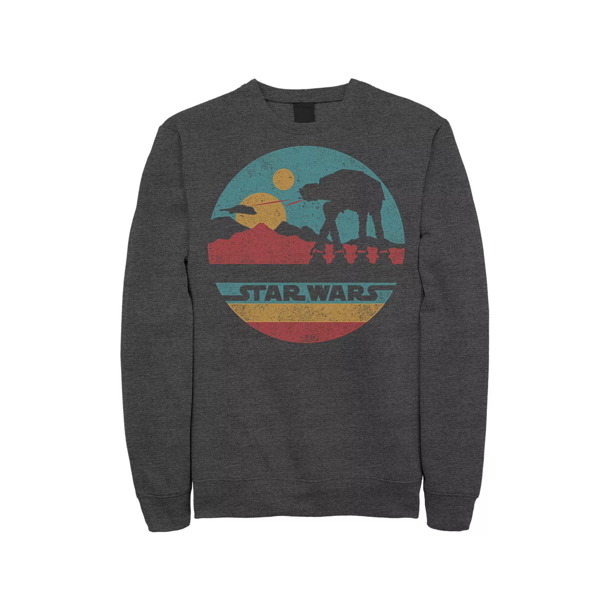 Men's Star Wars AT-AT Silhouette Title Logo Circle Sweatshirt,  Product Image