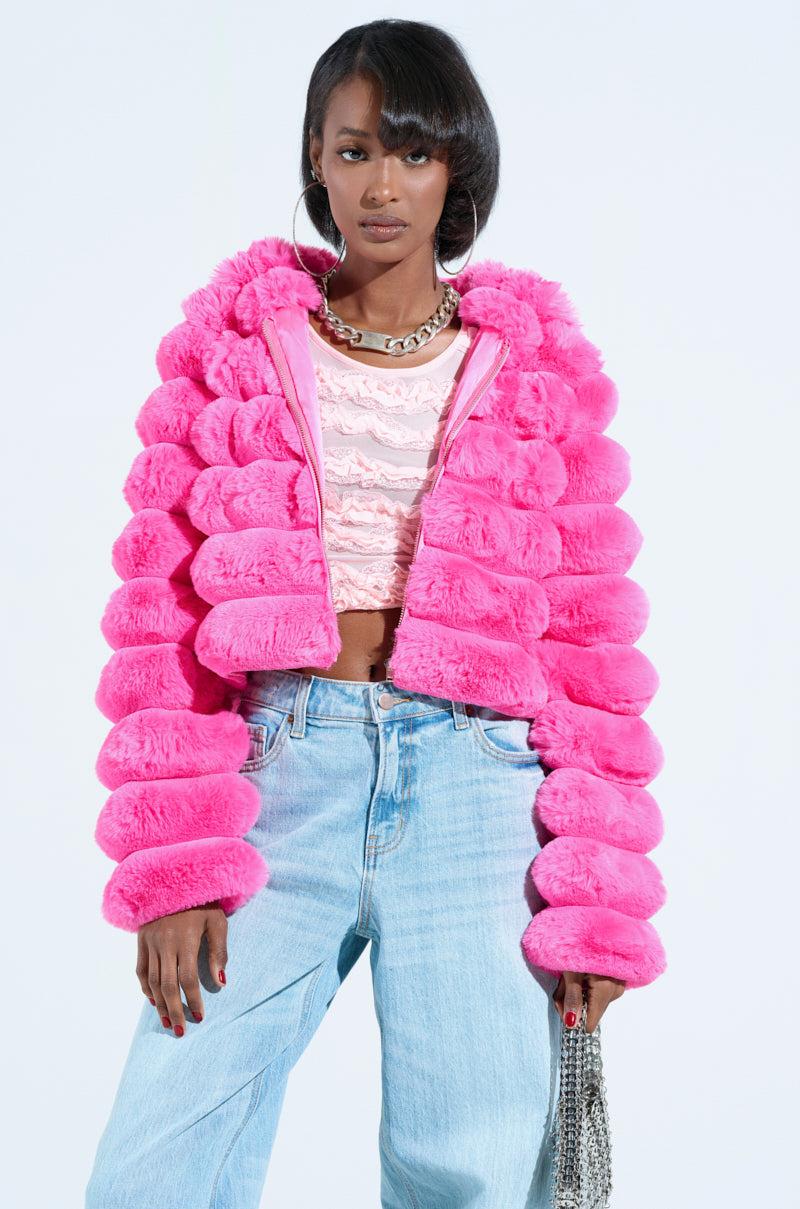 POPCORN FAUX FUR IN PINK Product Image