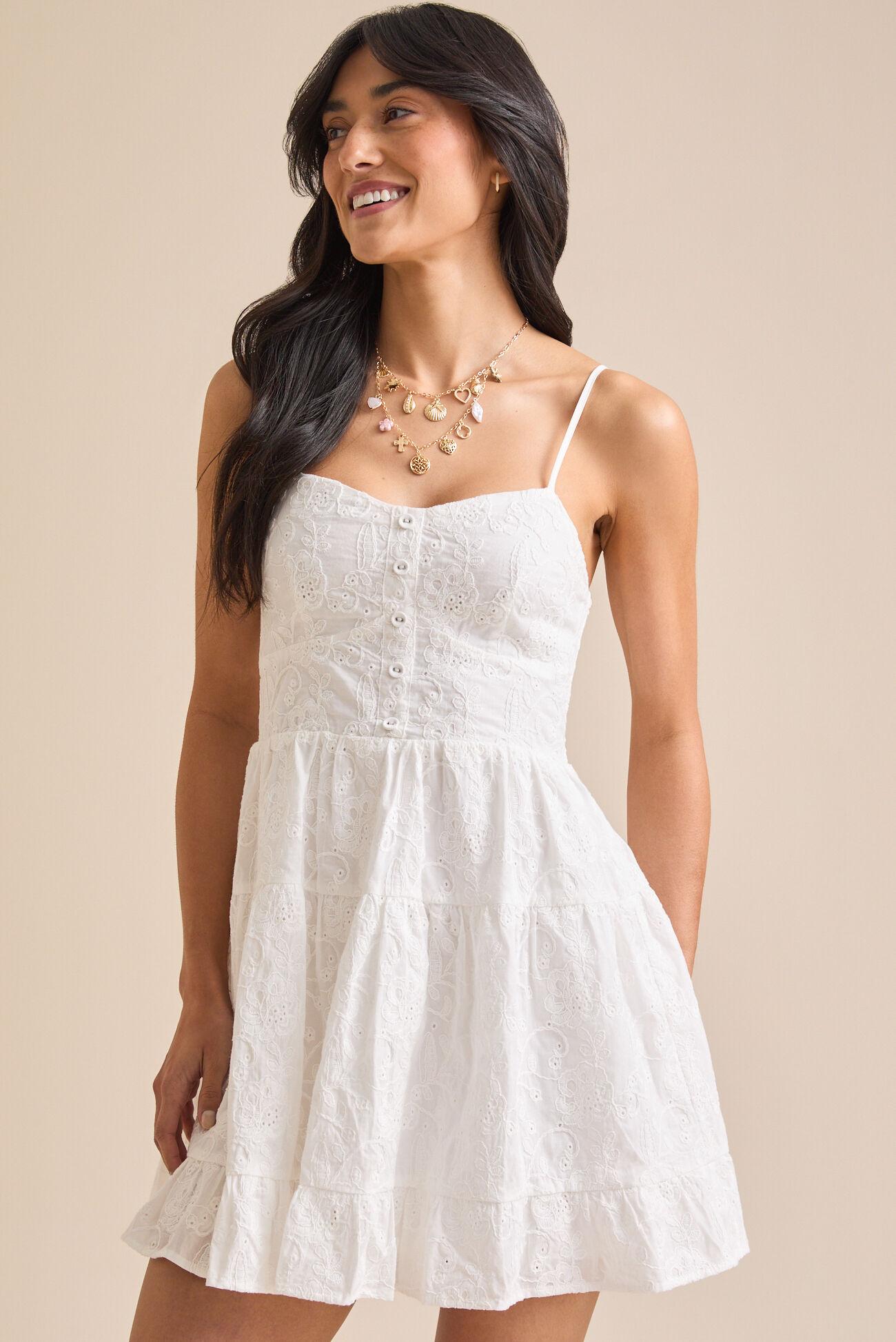 Morgan Embroidered Mini Dress Product Image