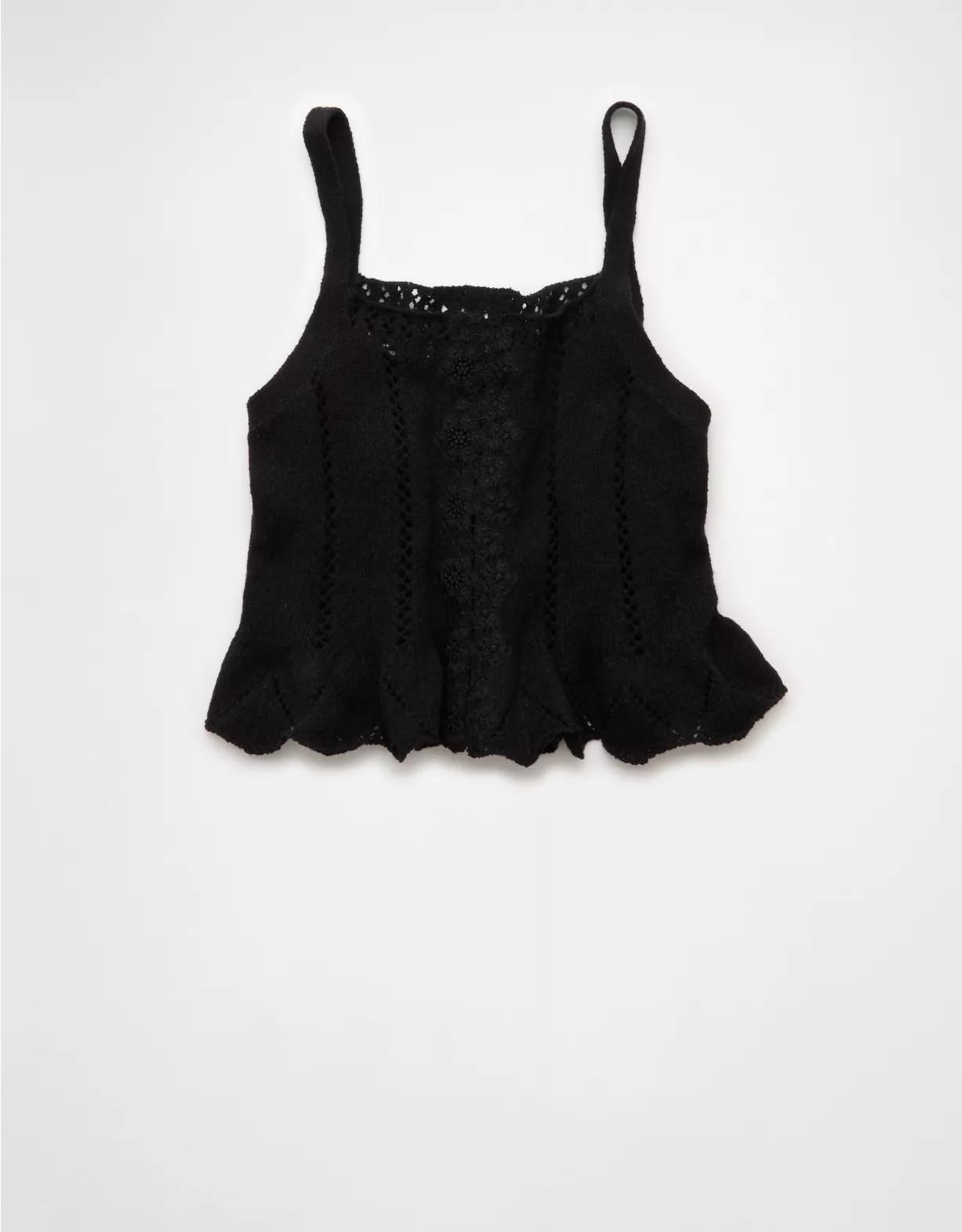 AE Lace Sweater Tank Top Product Image