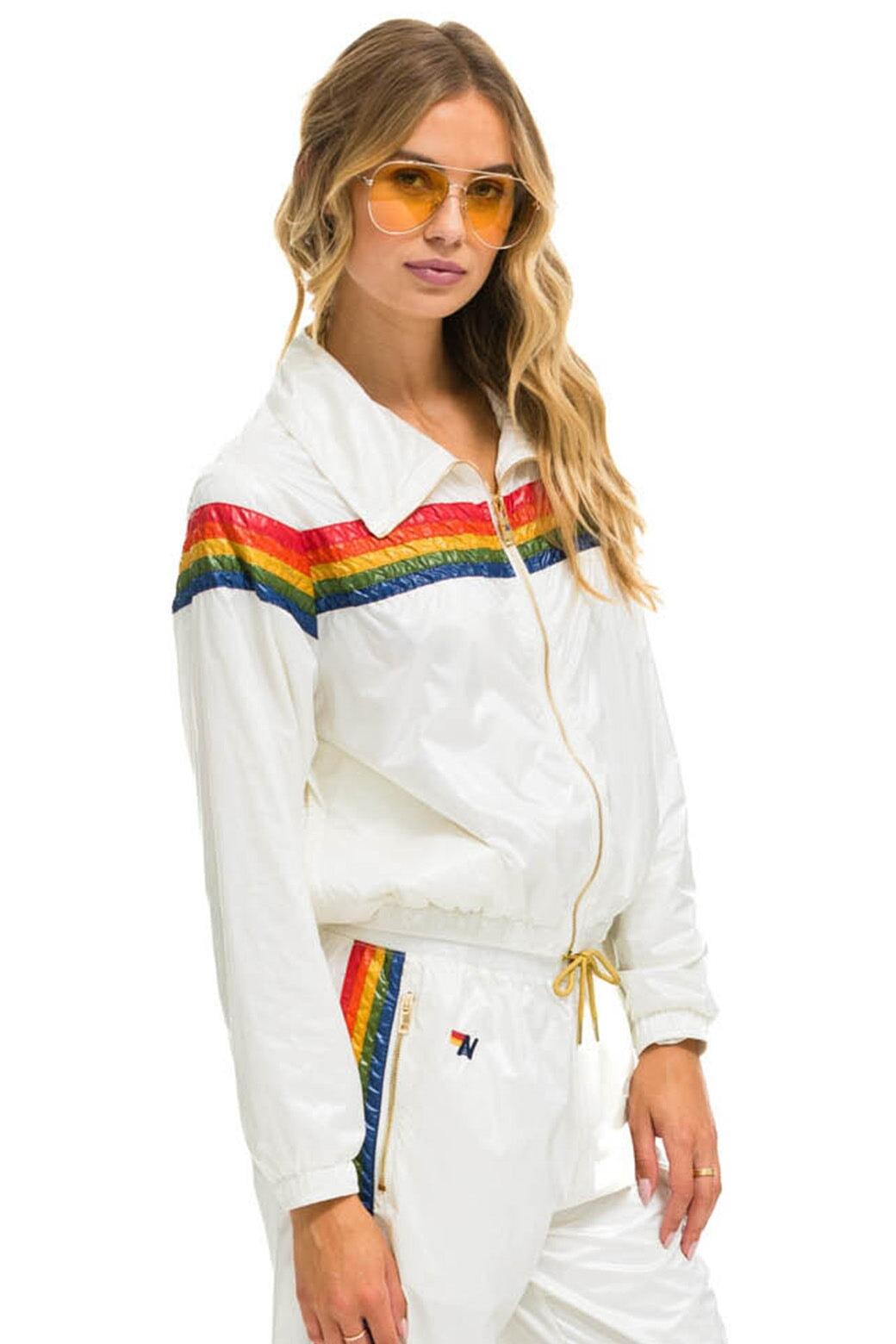 5 STRIPE WINDBREAKER - VINTAGE WHITE Female Product Image