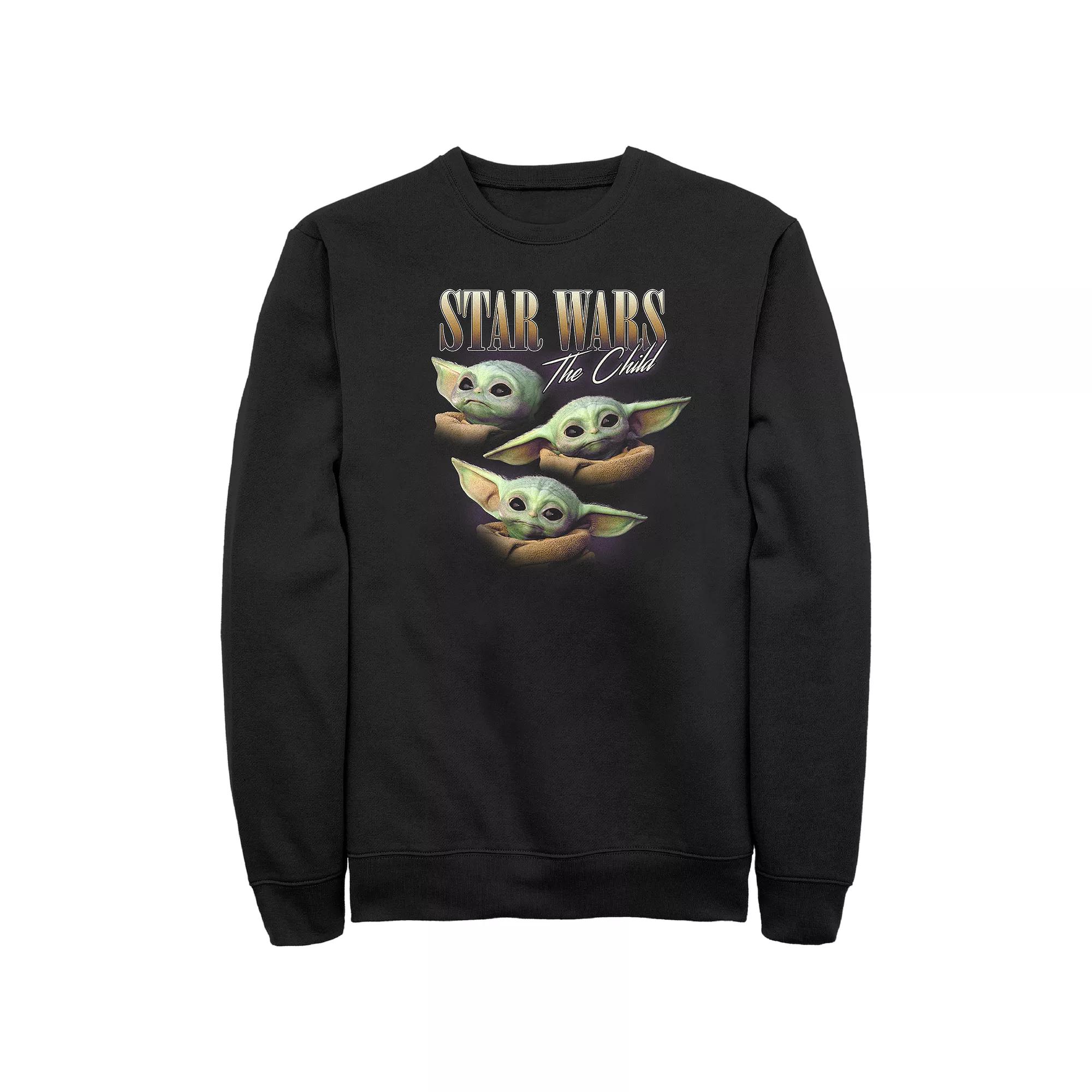 Men's The Mandalorian Star Wars The Child Graphic Fleece, Size: XL, Black Product Image