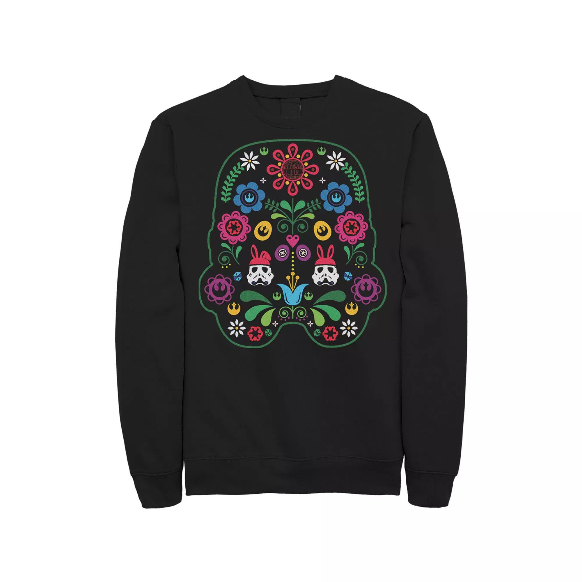 Men's Star Wars Easter Storm Trooper Floral Helmet Fill Sweatshirt,  Product Image