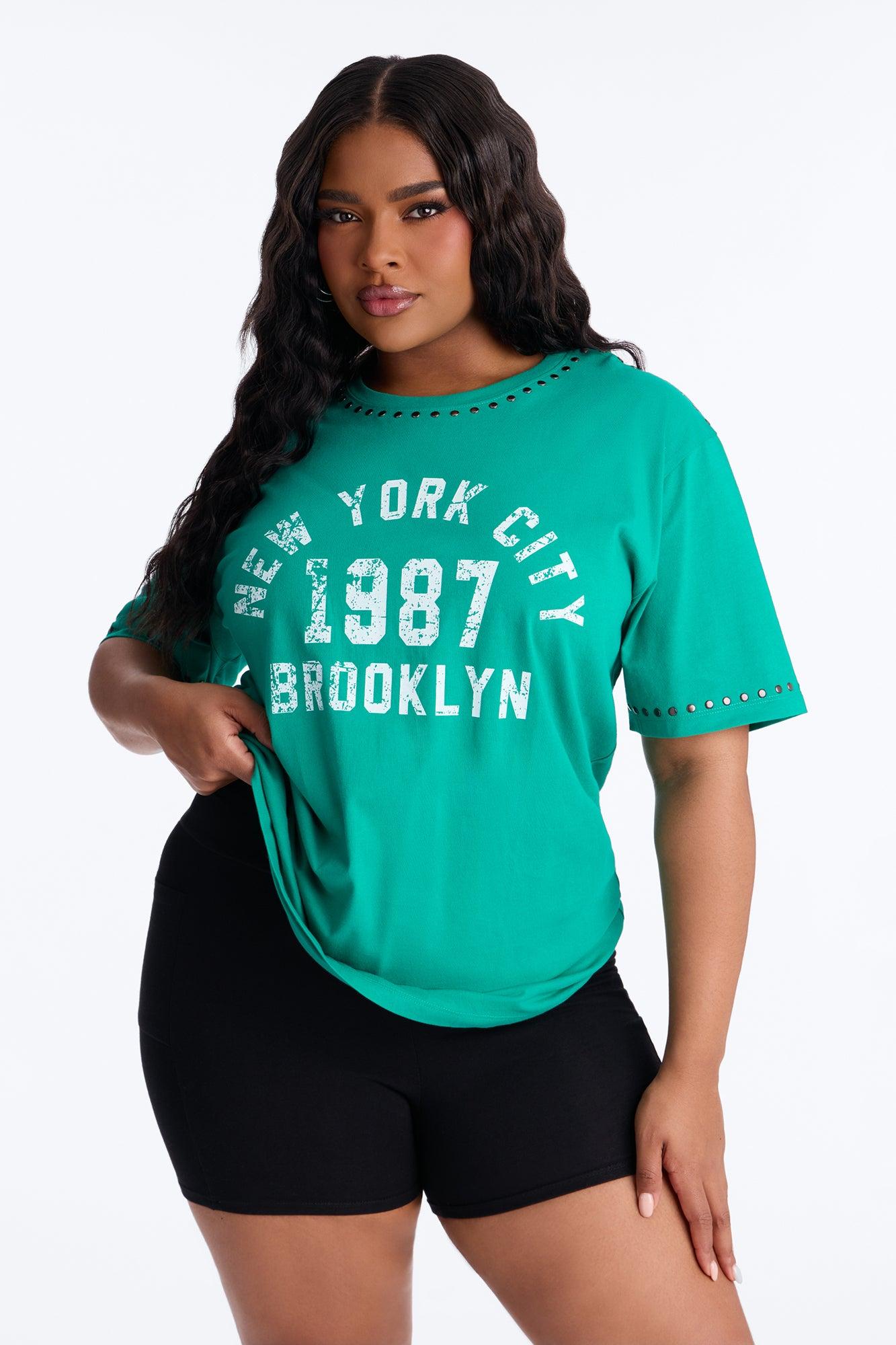 New York Studded Tee - Kelly Green Female Product Image