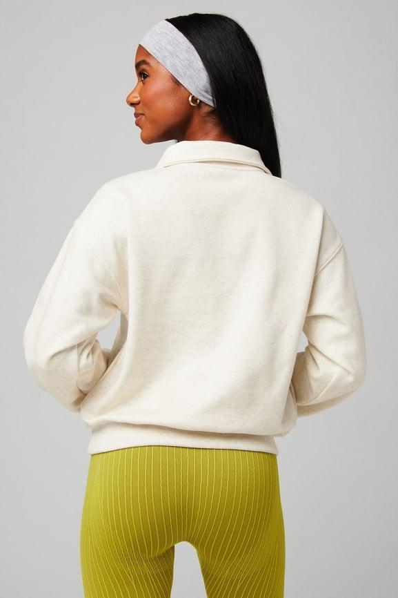 Cozy Fleece Half Zip Sweatshirt Product Image