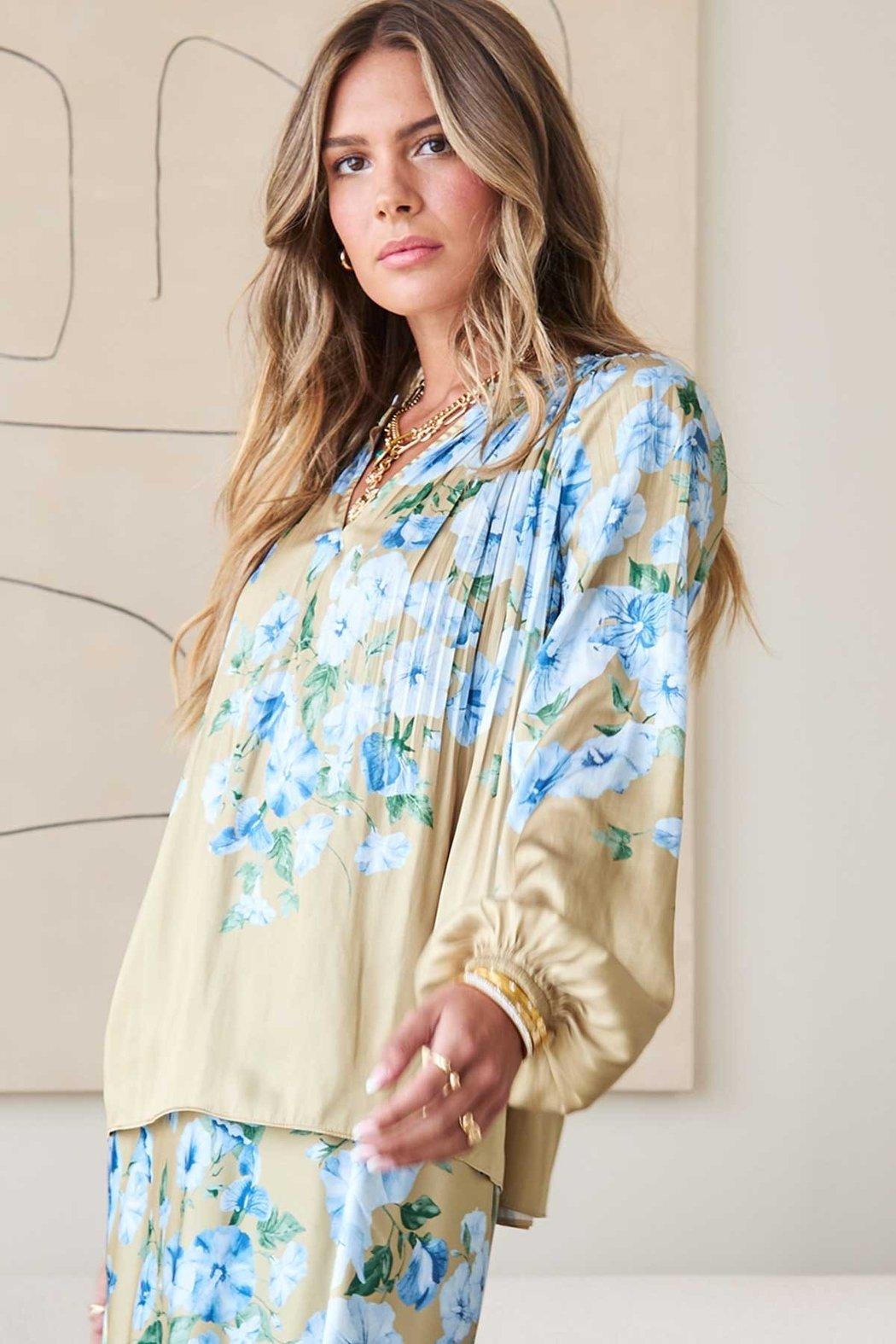 Floral Pleated Blouse Product Image
