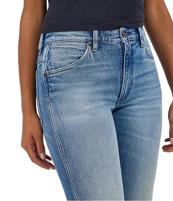 Wrangler Wrancher Mid Rise Shadow Pocket Boot Leg Jeans Product Image