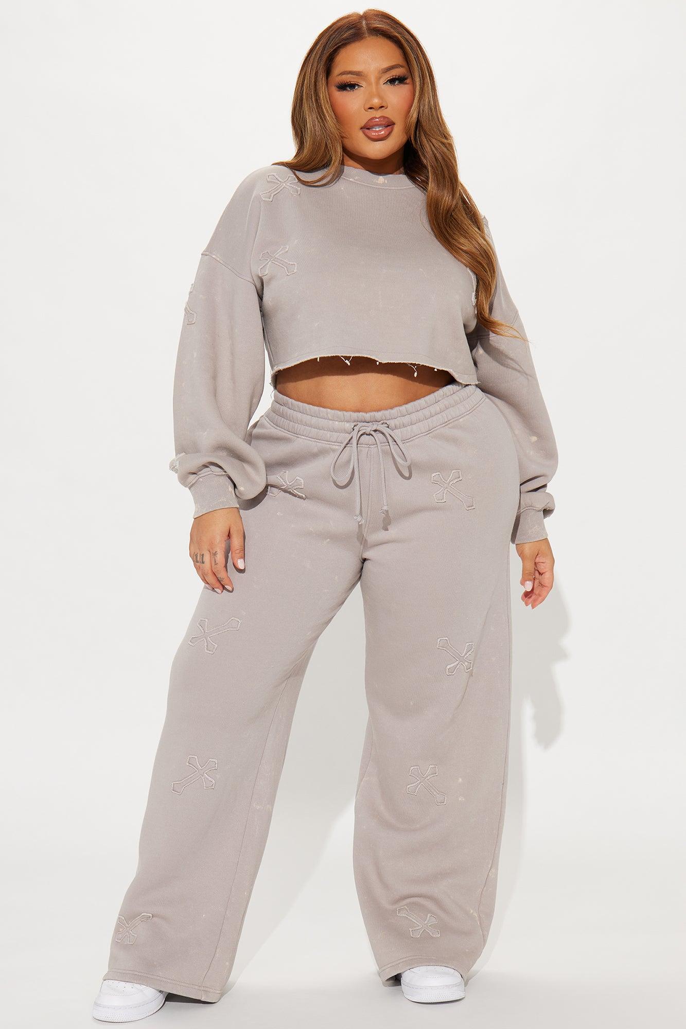 Wake Up Blessed Washed Pant - Grey/combo Product Image