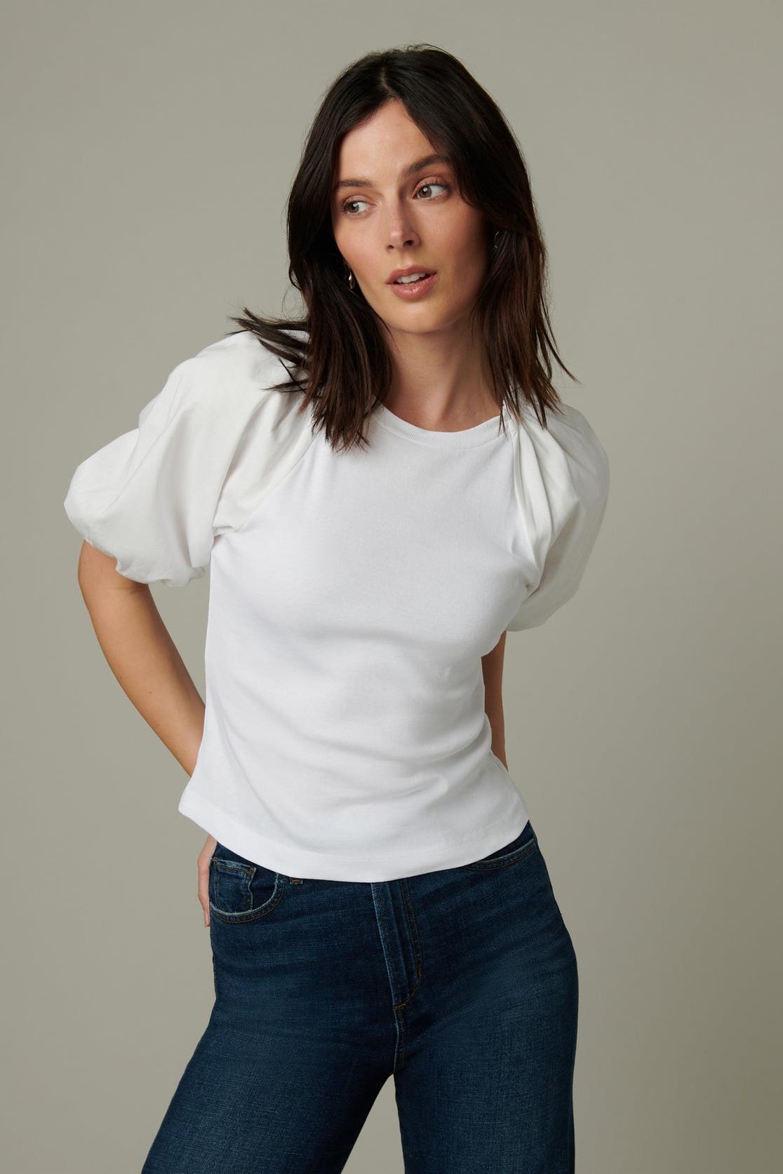 The Lila Top - Optic White Product Image