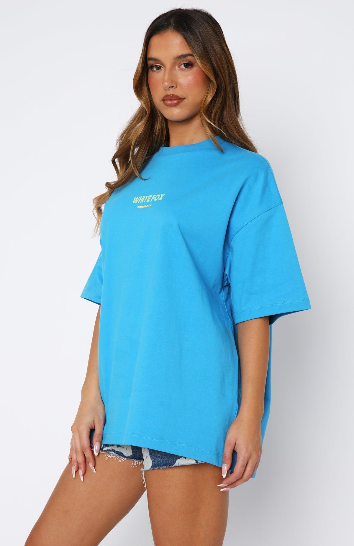 Sweet Lemonade Oversized Tee Blue Product Image