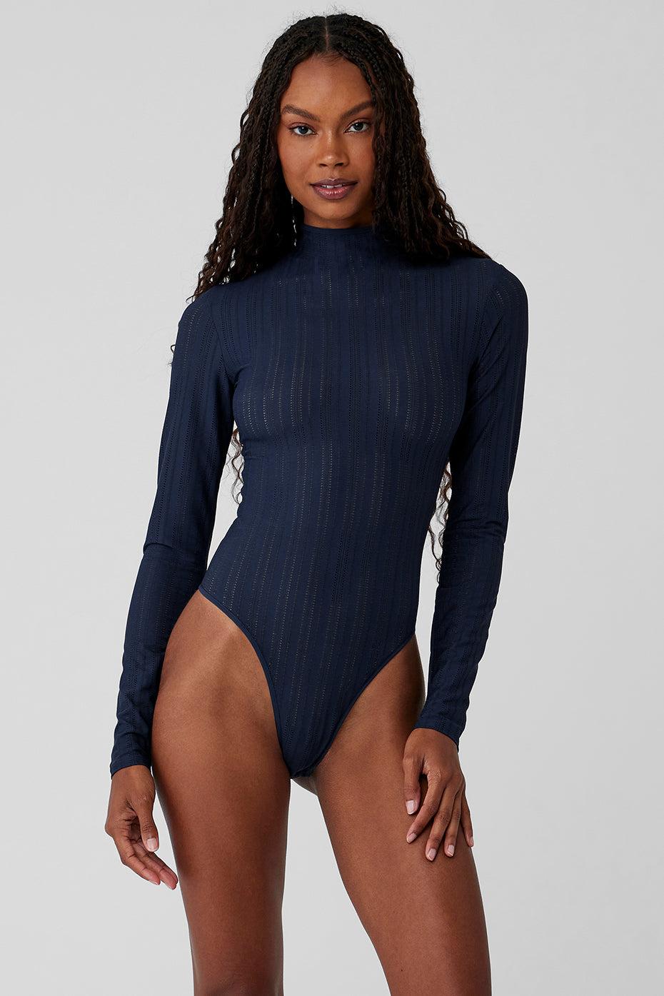 Euphoria Long Sleeve Bodysuit - Navy Product Image