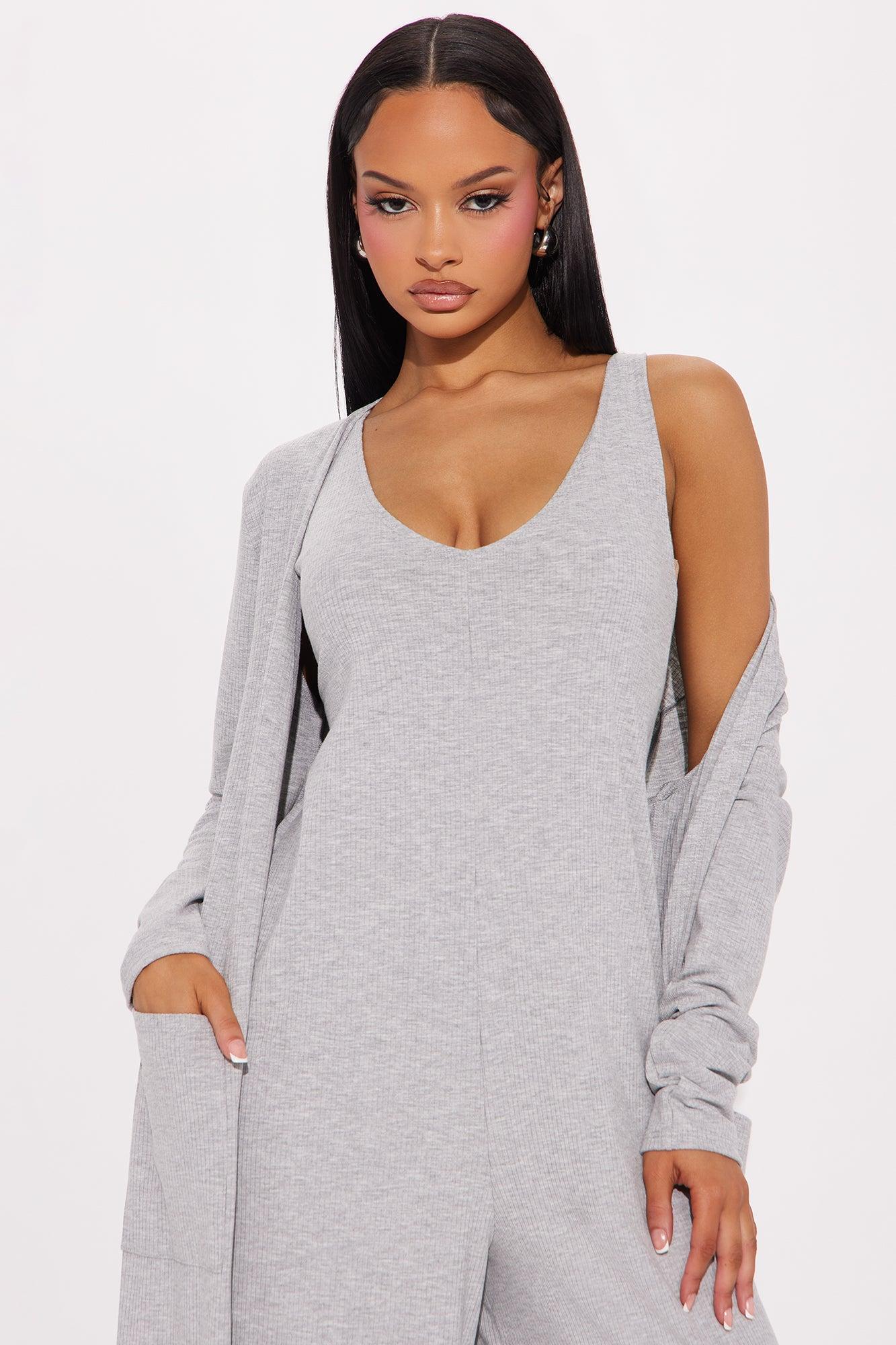 Kamara Jumpsuit Set - Heather Grey Product Image