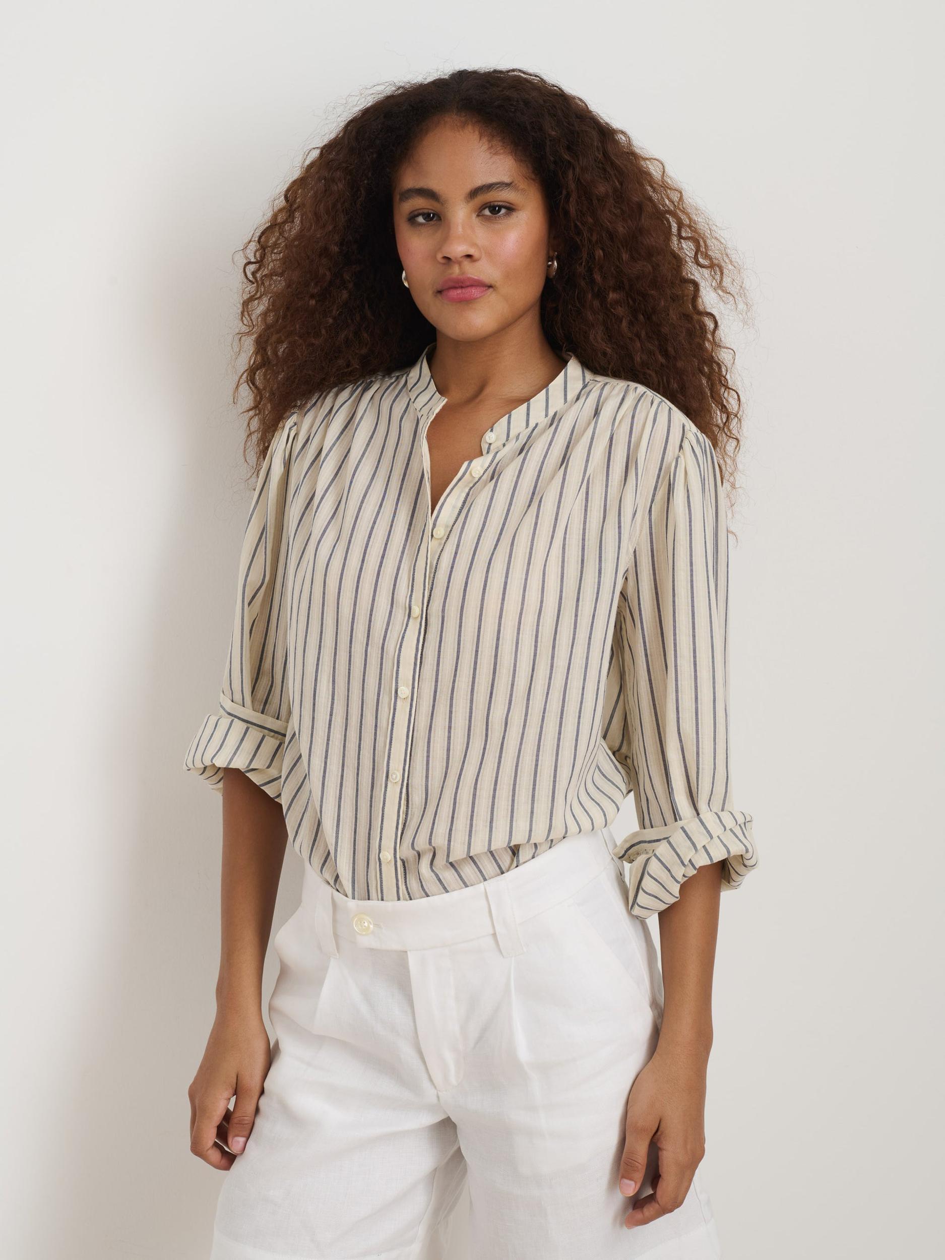 Ali Striped Top In Cotton Voile Product Image