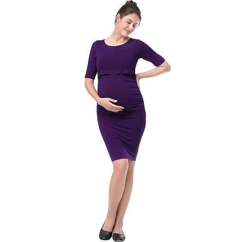 Maternity Pokkori Ruched Nursing Sheath Dress, Women's,  Product Image