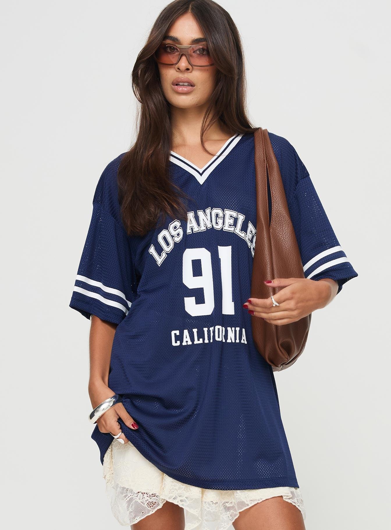 Michail Jersey Dress Navy Product Image