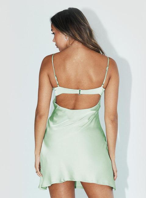 Moniz Mini Dress Sage Product Image