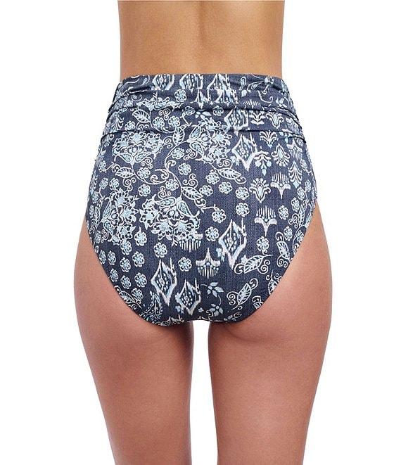 Profile By Gottex Flores Paisley Women's High Waist Shirred Swim Bottom Product Image