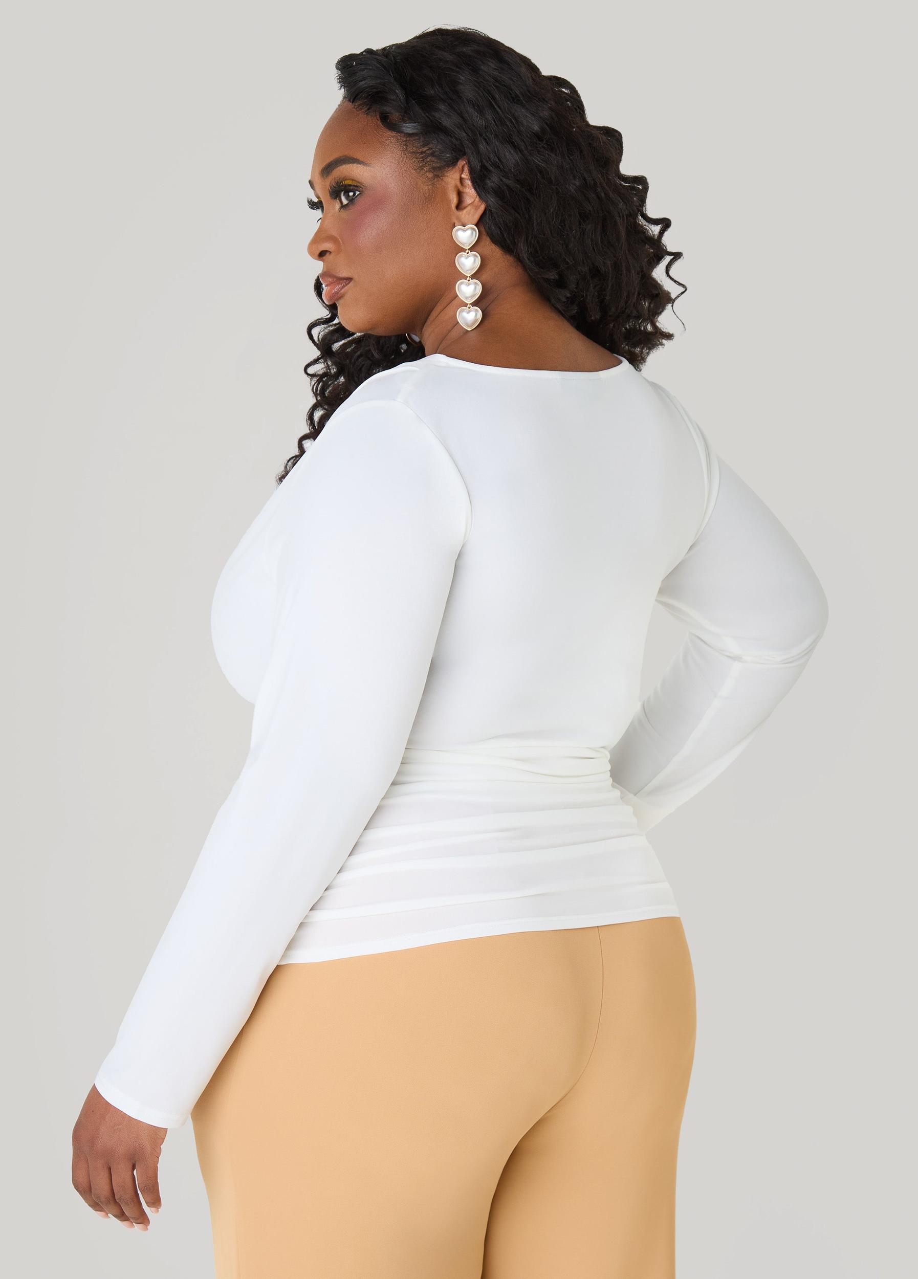 Cowl Neck Ruched Top Product Image