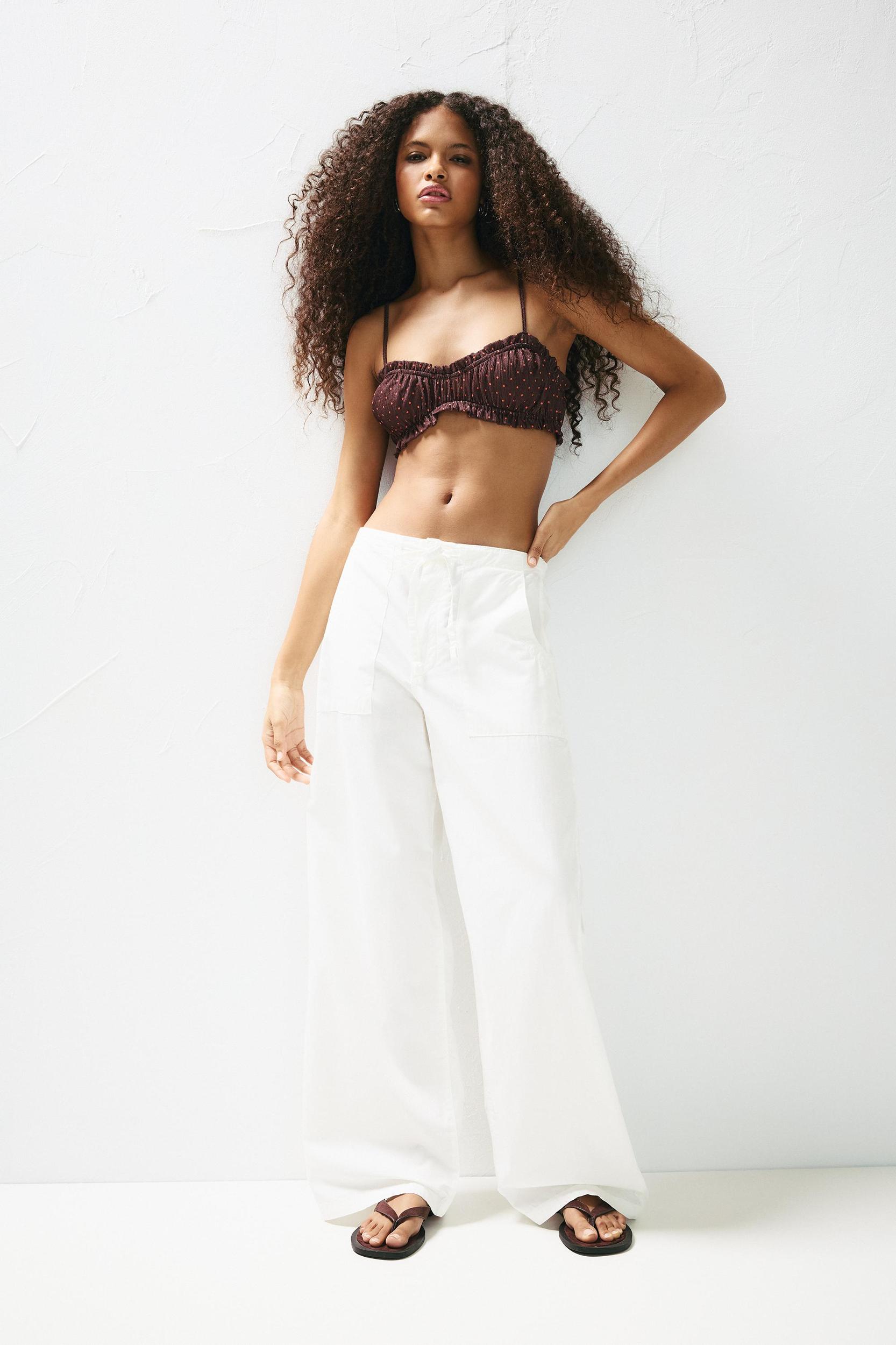 Baggy poplin trousers Product Image