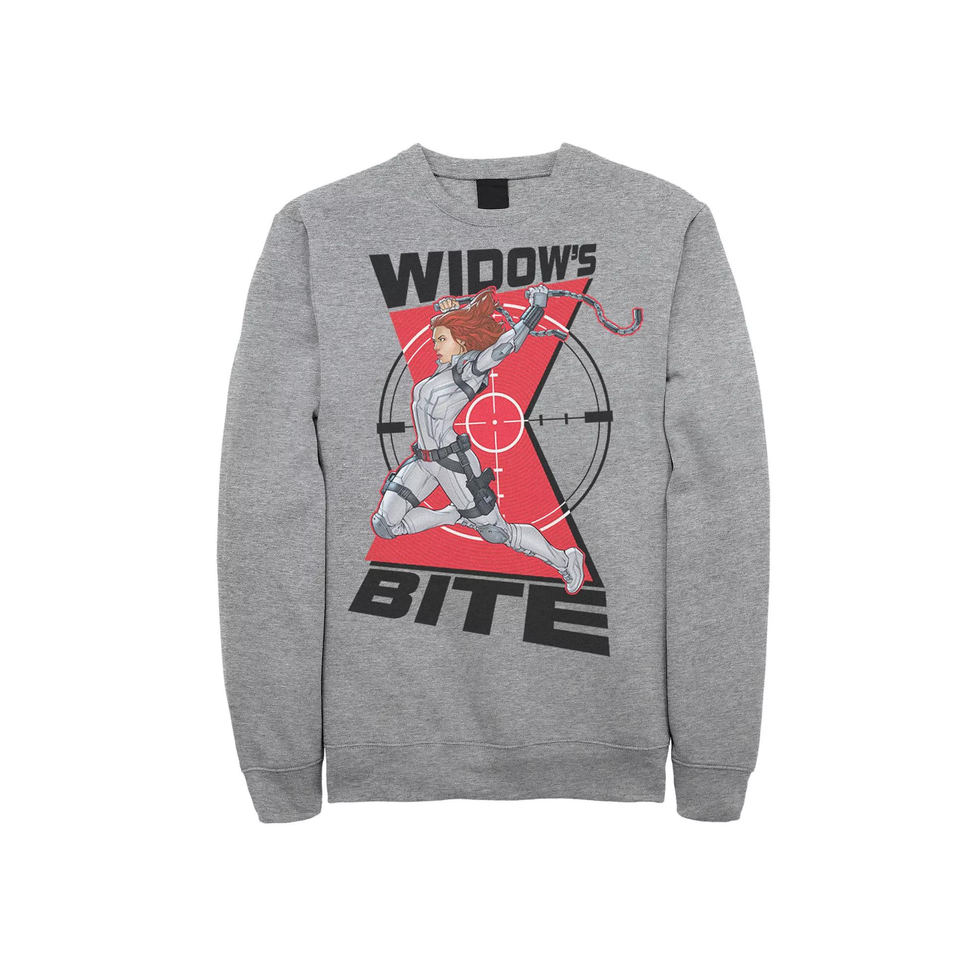 Men's Marvel Black Widow Animated Action Pose Sweatshirt,  Product Image