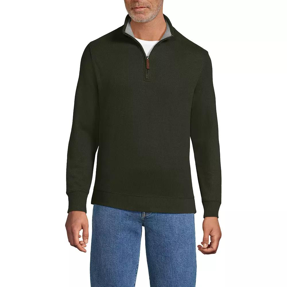 Big & Tall Lands' End Bedford Classic-Fit Ribbed Quarter-Zip Sweater, Men's,  Product Image
