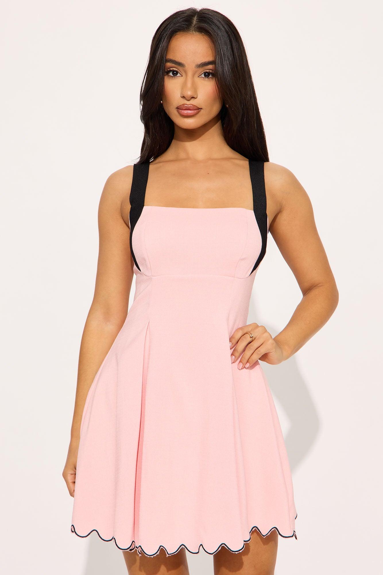 Iman Contrast Micro Mini Dress - Pink/combo Product Image