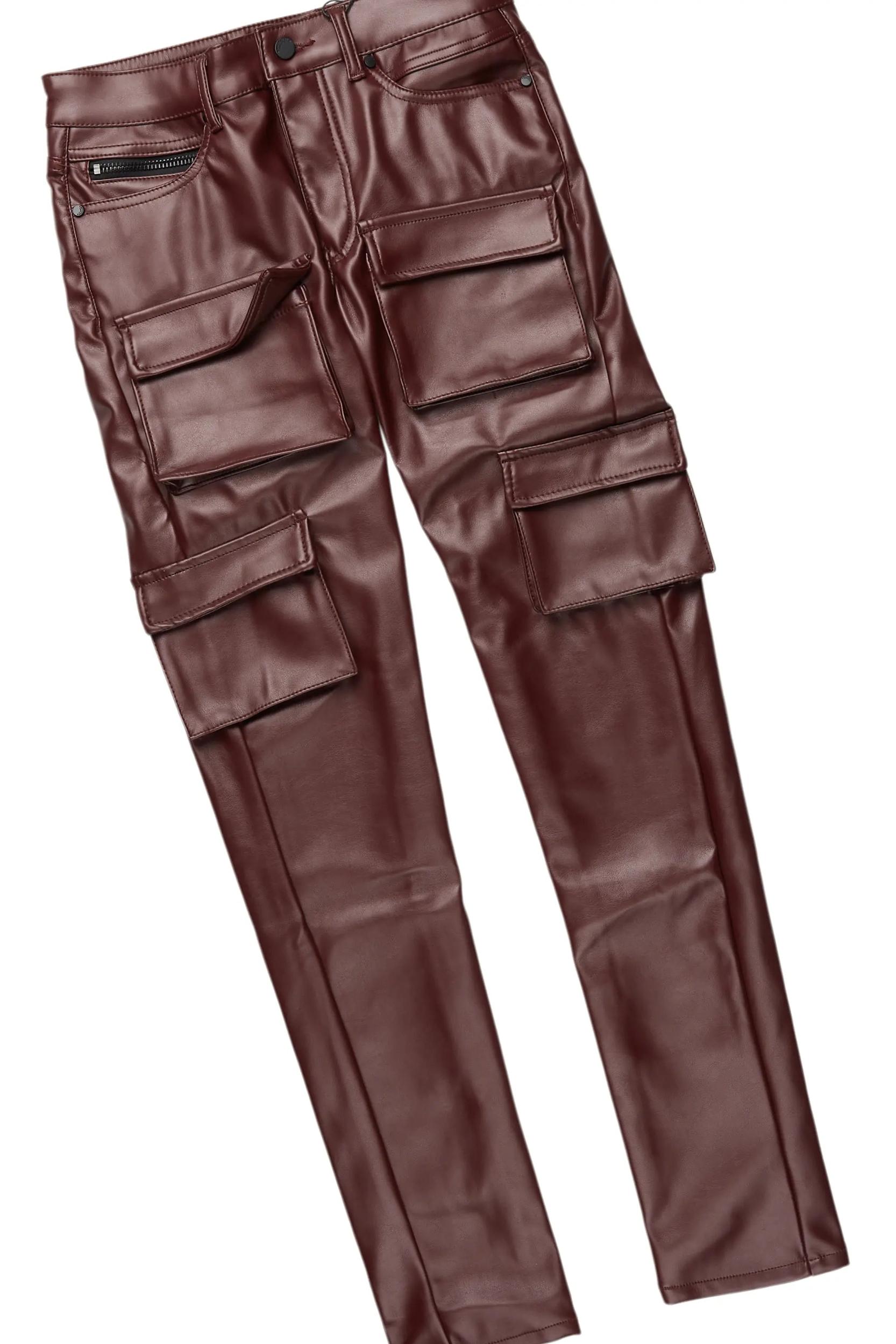 Darken Black Hoodie & Kap Stacked Flare PU Jean Bundle Male Product Image