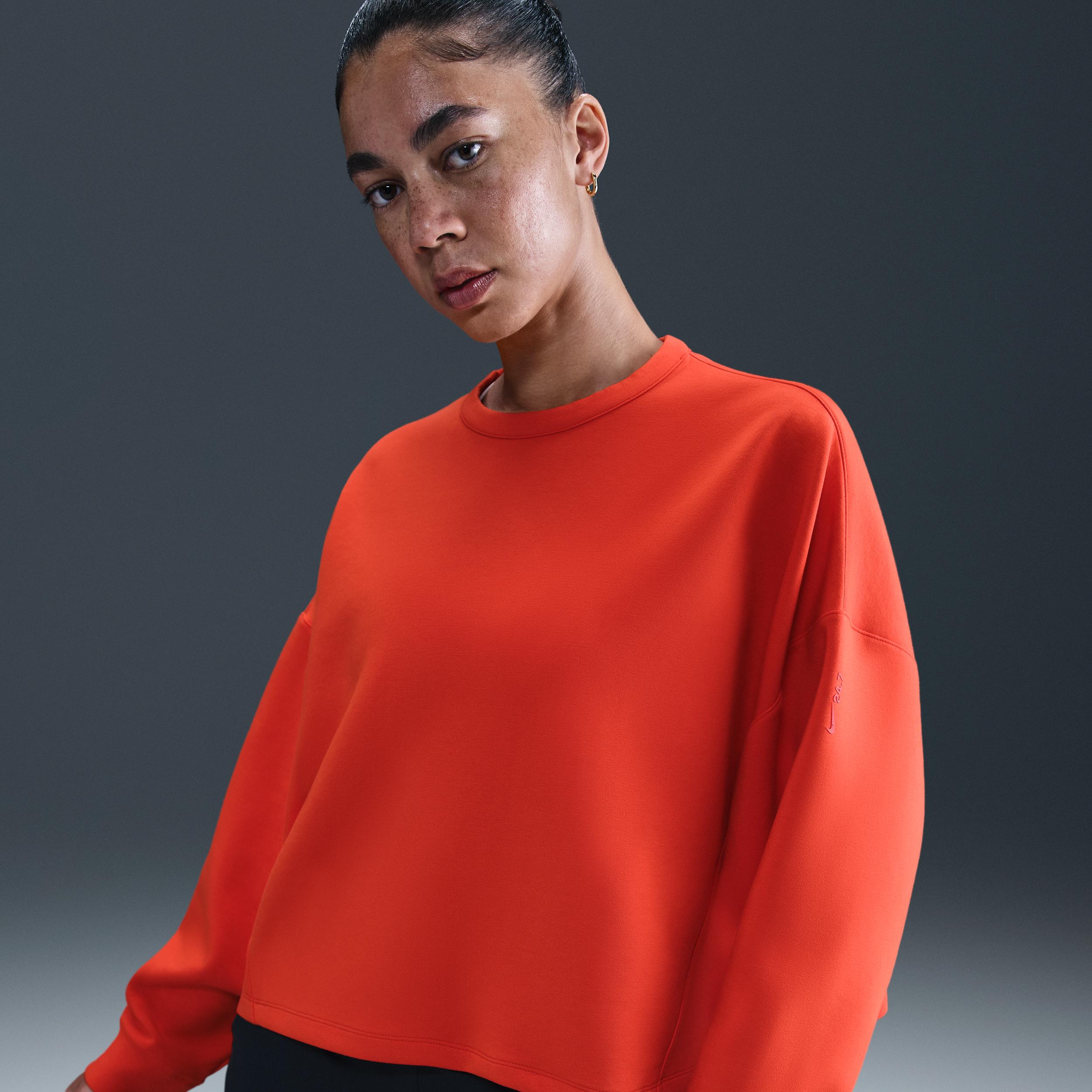 Nike 24.7 ImpossiblySoft Women's Dri-FIT Oversized Crew-Neck Top Product Image