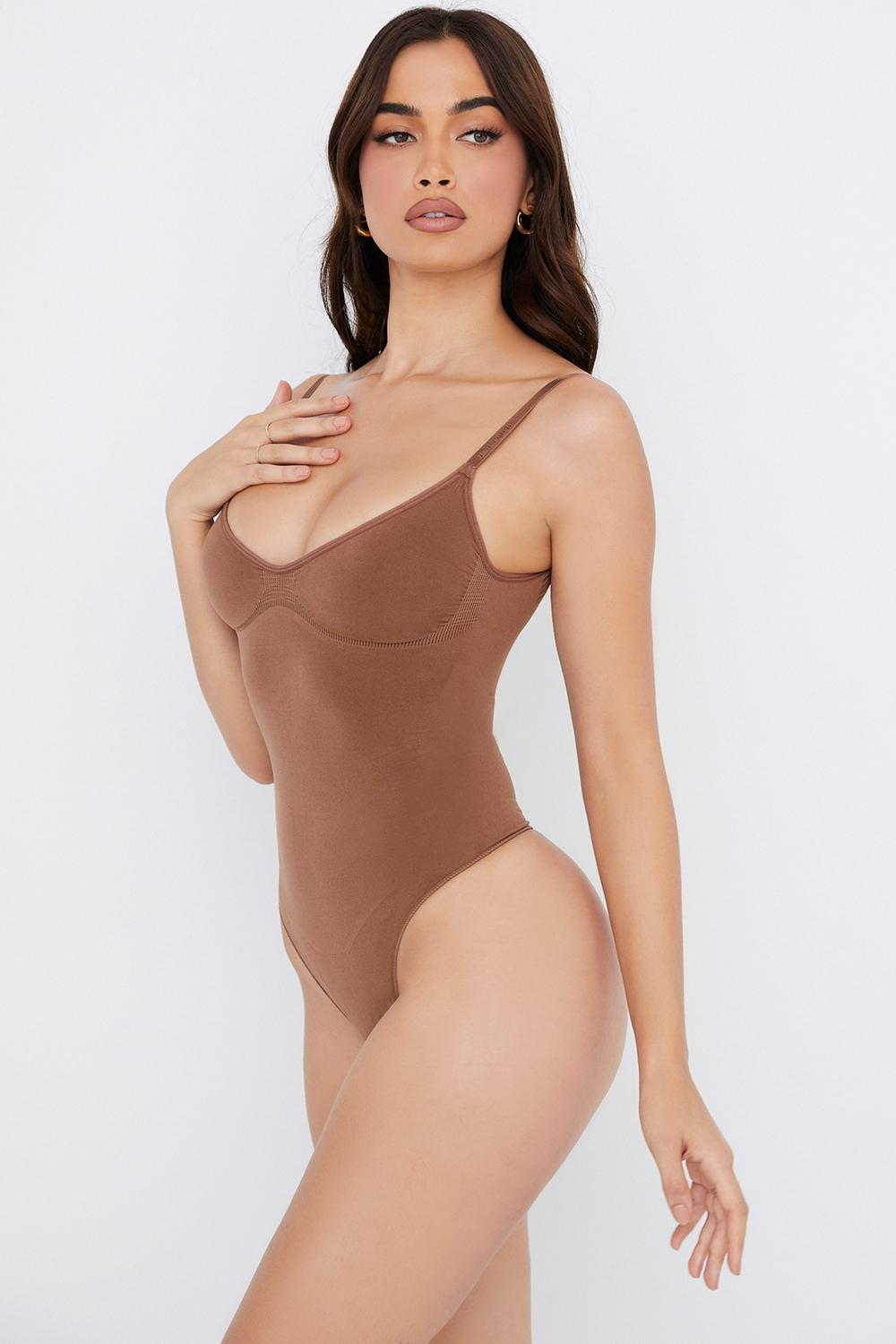  sculpting thong bodysuit mocha Product Image