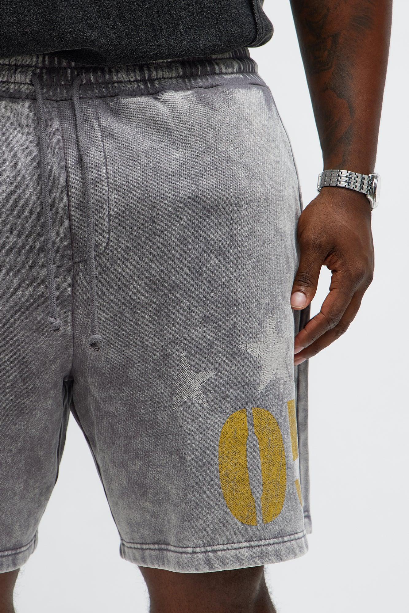Build Character Baggy Sweatshort - Grey Male Product Image