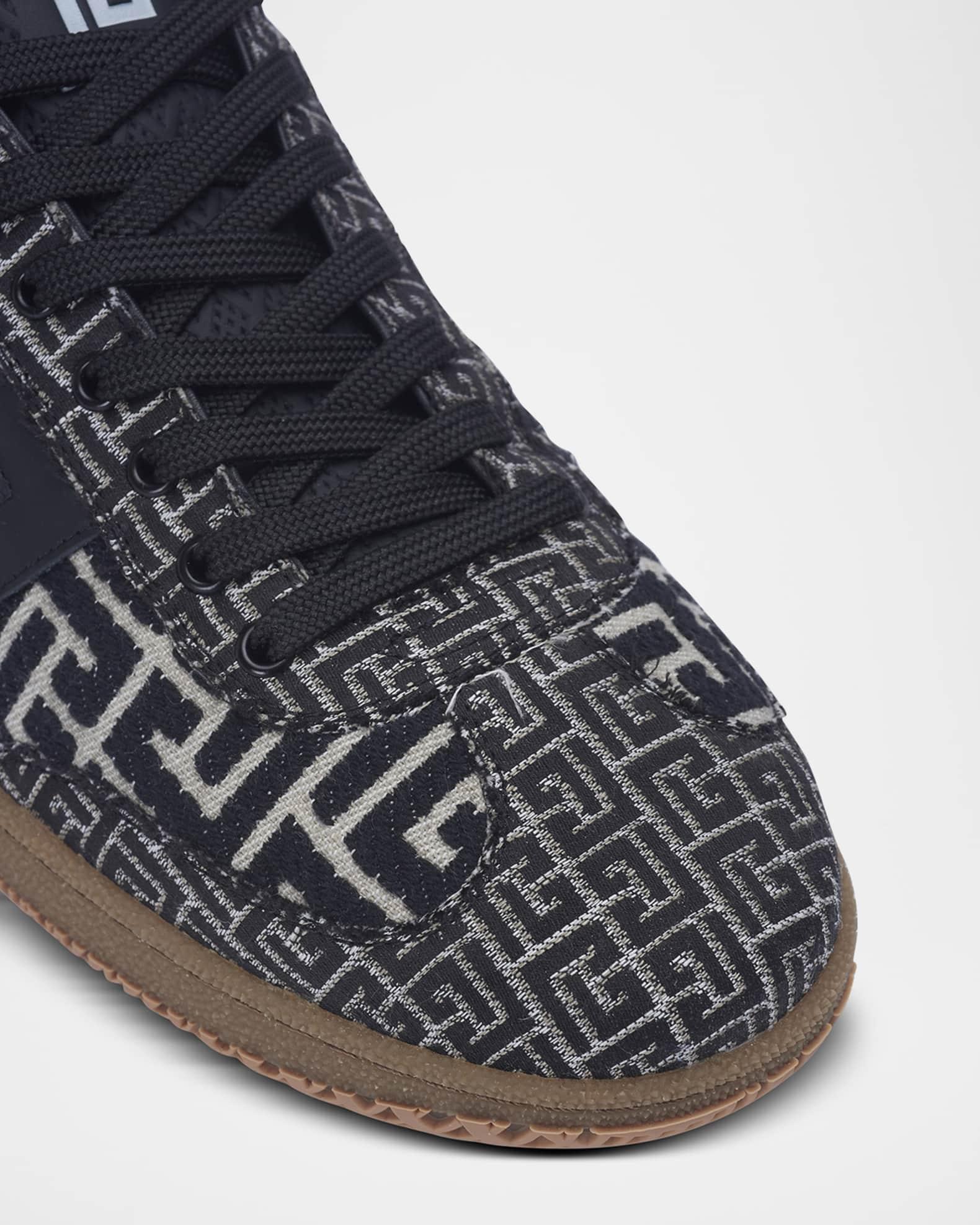 Men's Swan Monogram Jacquard Low-Top Sneakers Product Image