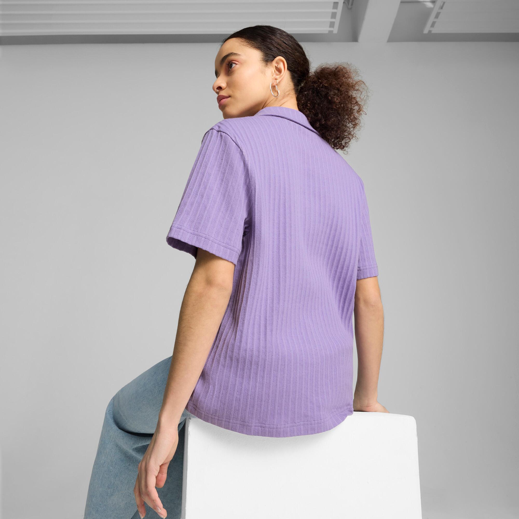 PUMA WARDROBE ESSENTIALS Women's Pointelle Shirt Product Image
