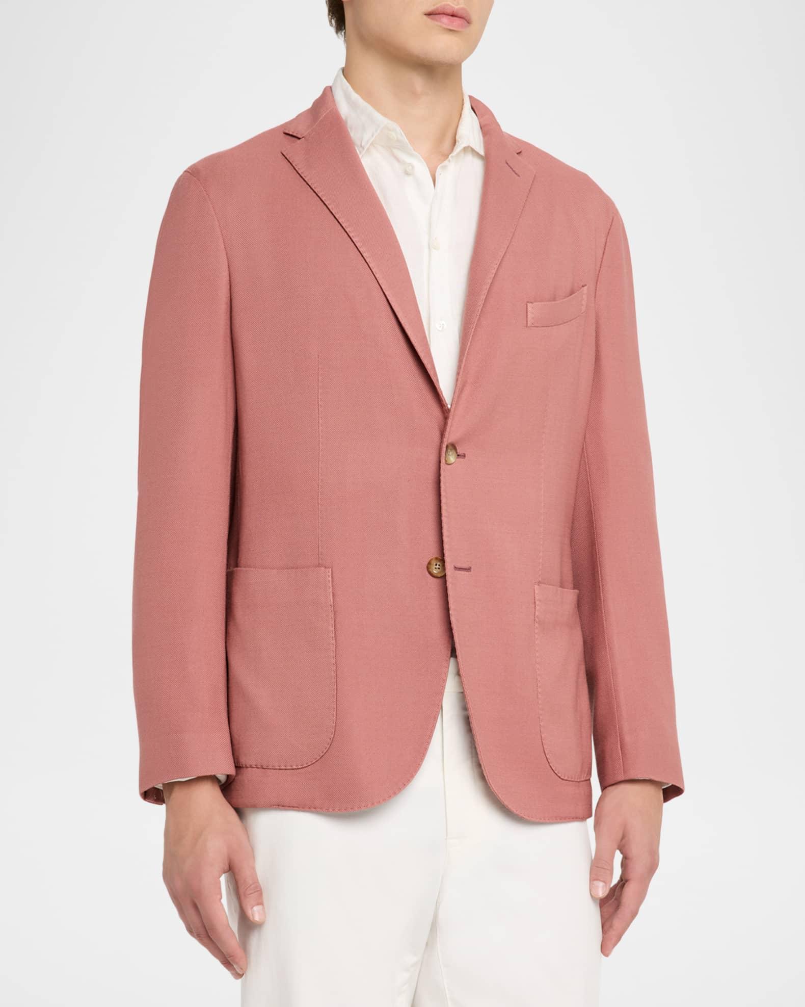 Men's Wool Hopsack Jersey Single-Breasted Sport Coat Product Image