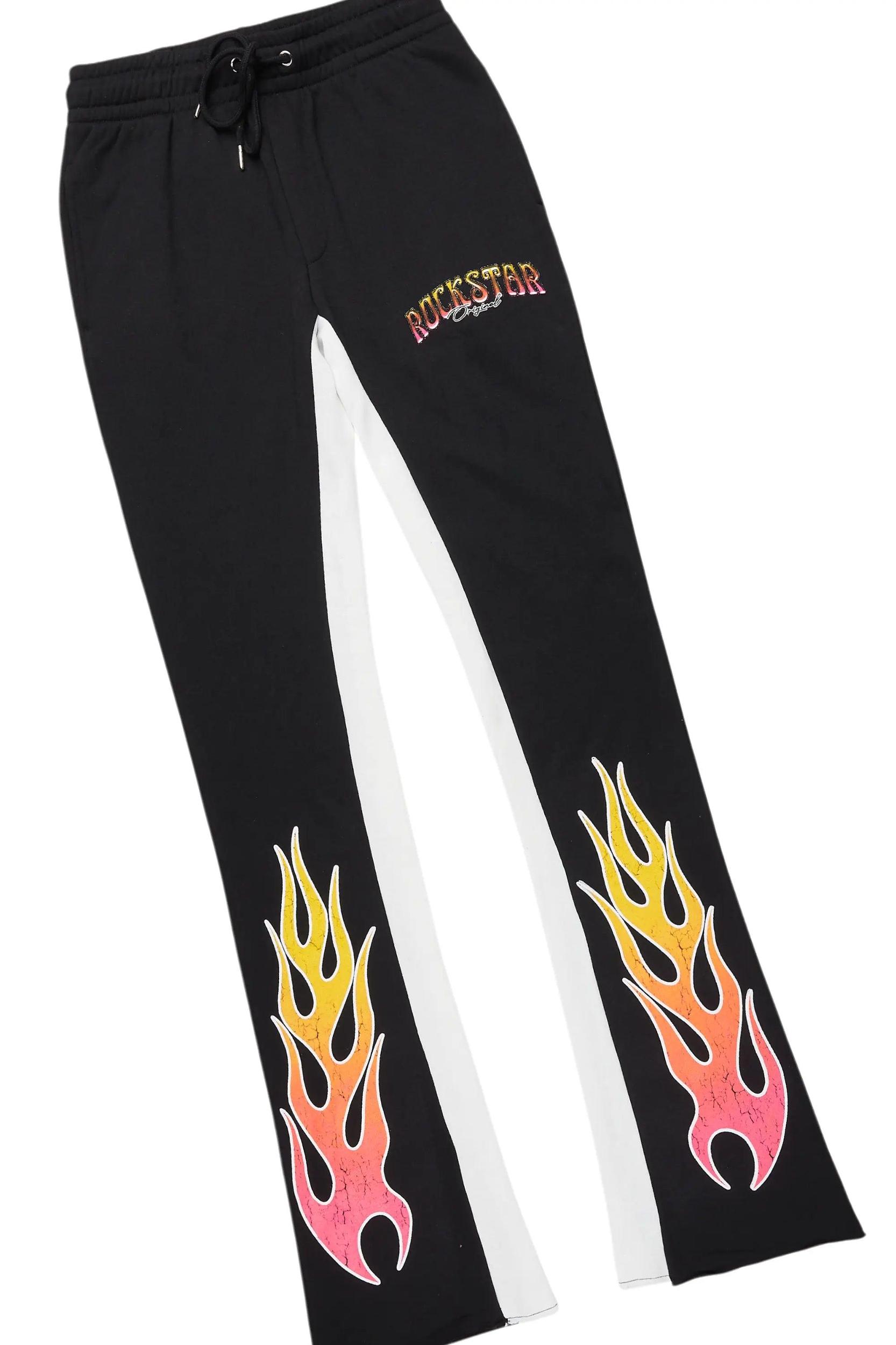 Quito Double Layer T-Shirt/Stacked Baggy Track Pant Set Male Product Image