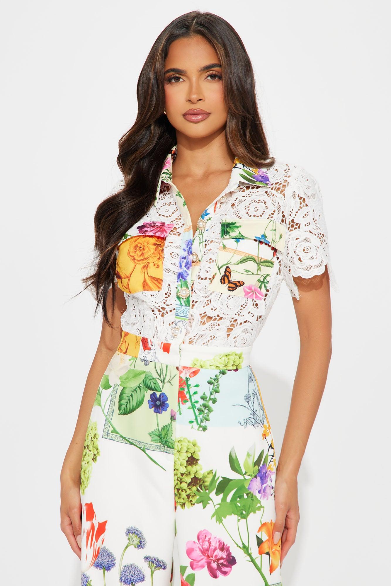 Jardin Jumpsuit - White/combo Product Image