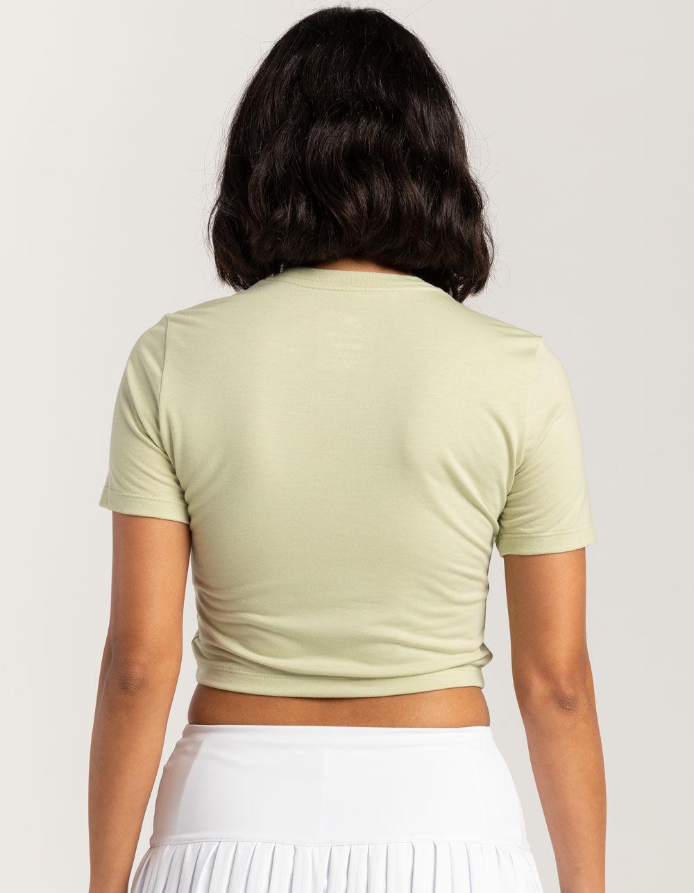 NIKE Sportswear Essential Slim Crop Womens Tee - LT GREEN Product Image