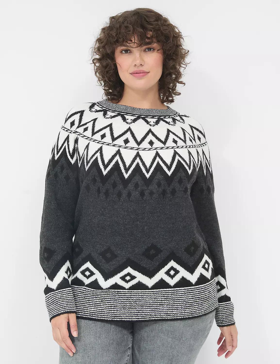 Fair Isle Crew-Neck Sweater Product Image