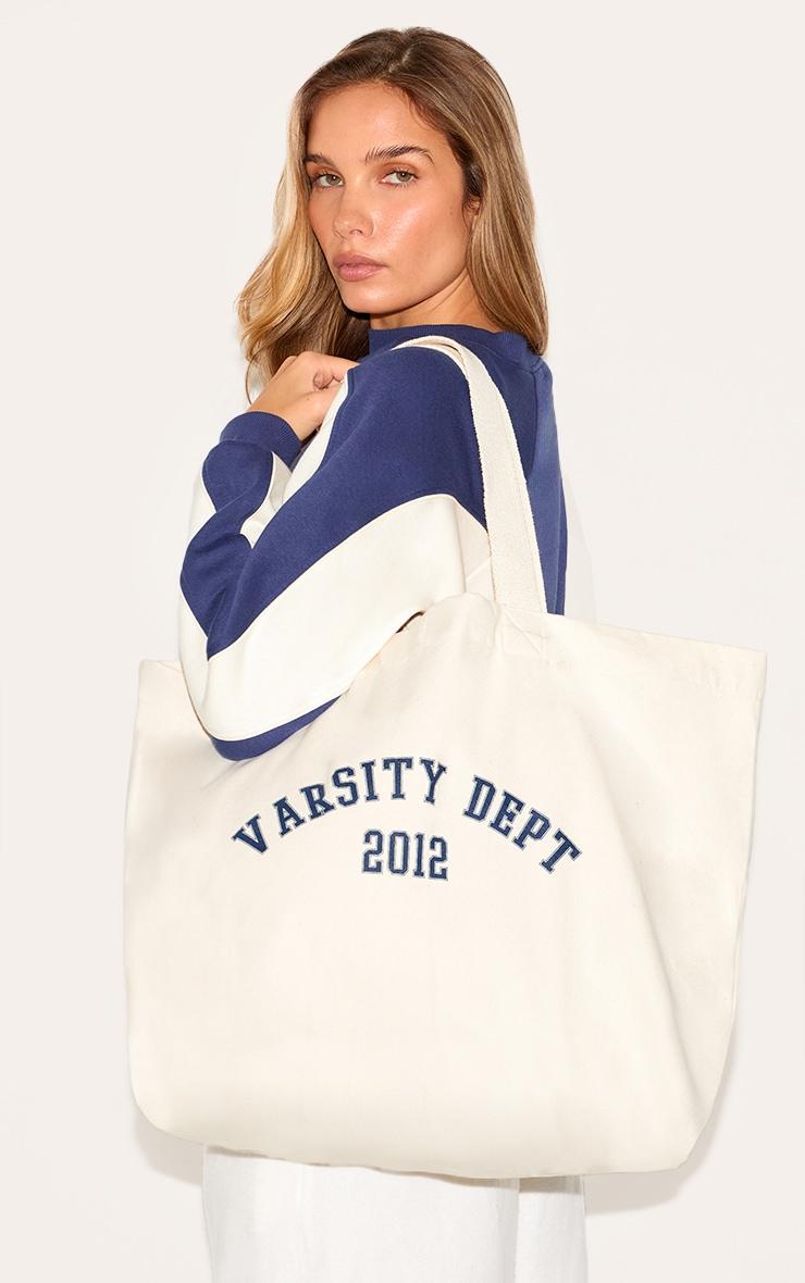 Blue Varsity Logo Tote Bag Product Image