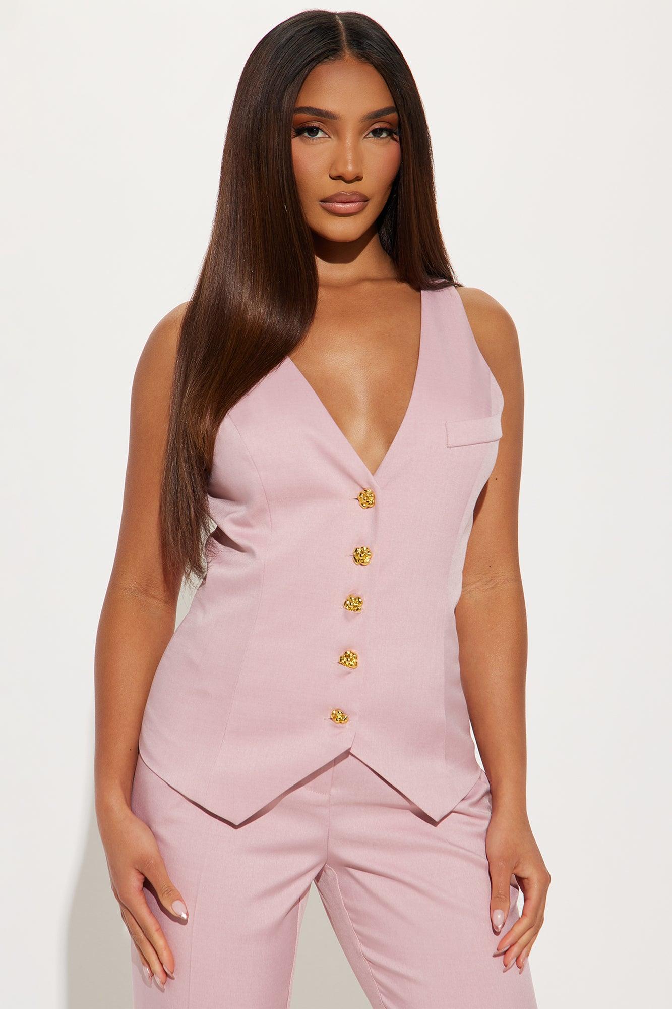 Rosie Wide Leg Pant Set - Pink Product Image