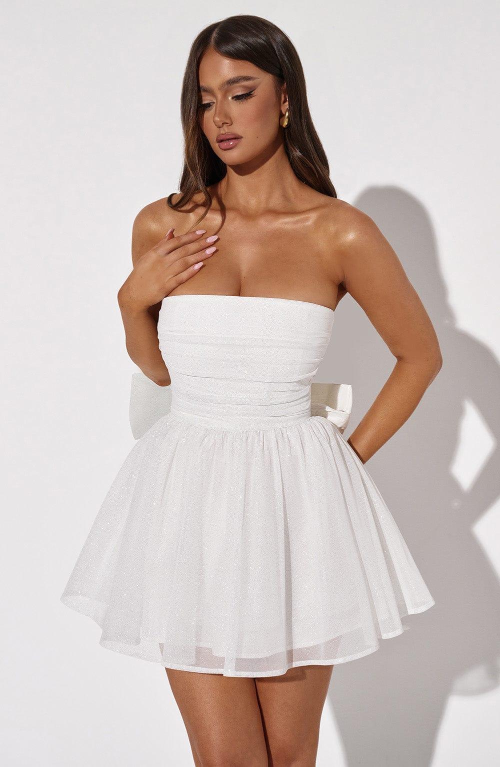 Katrina Mini Dress - Ivory Sparkle Product Image