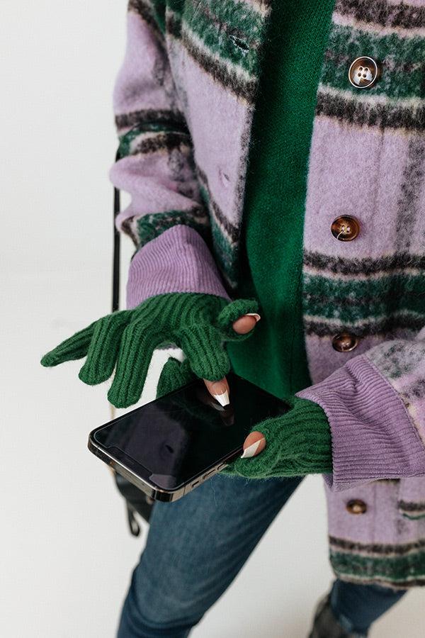 Snowy Afternoon Gloves in Green Product Image