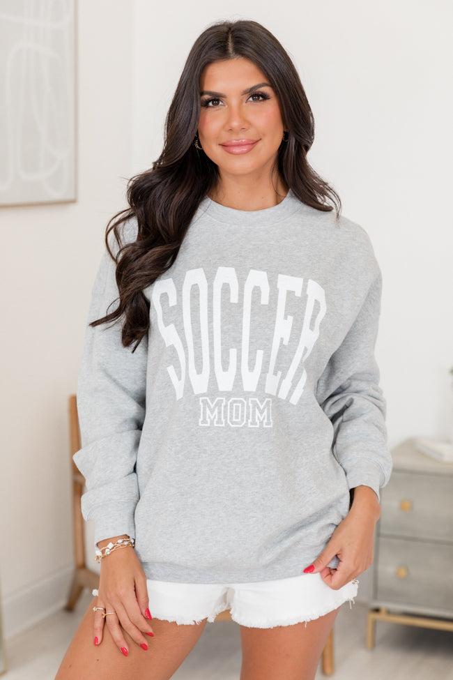 Soccer Mom Block Light Grey Graphic Sweatshirt Product Image