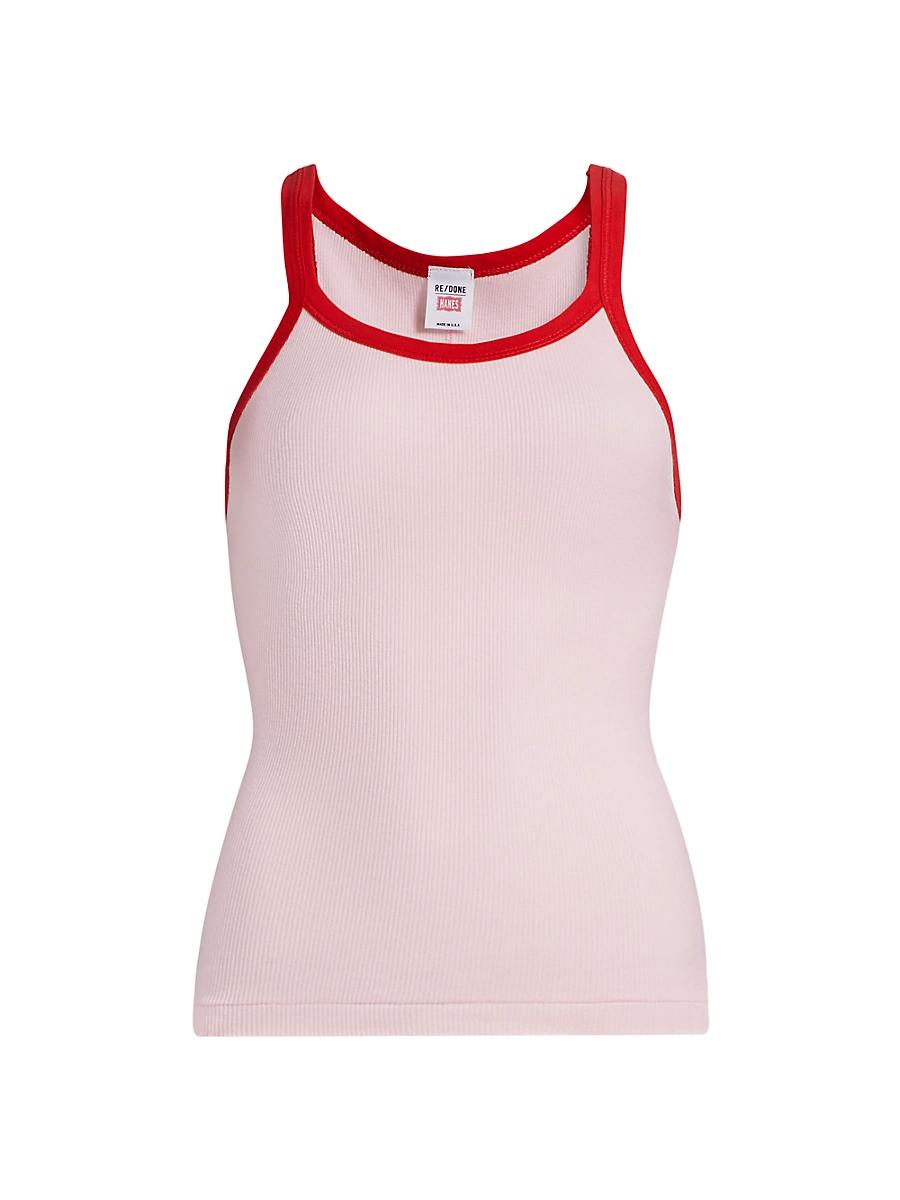 Womens Cotton Rib-Knit Tank Top Product Image