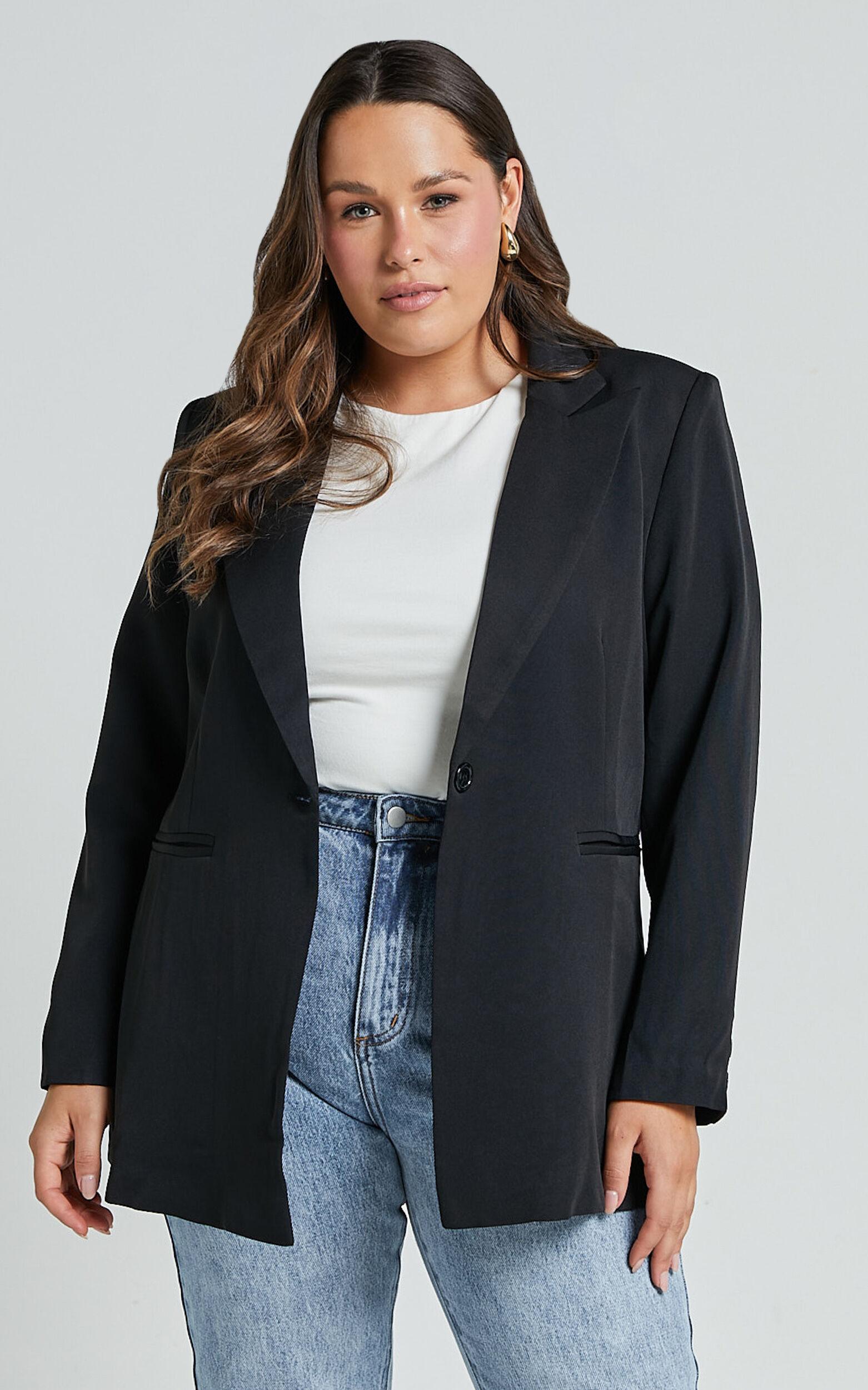 Hermie Blazer - Single Breasted Blazer in Black Product Image
