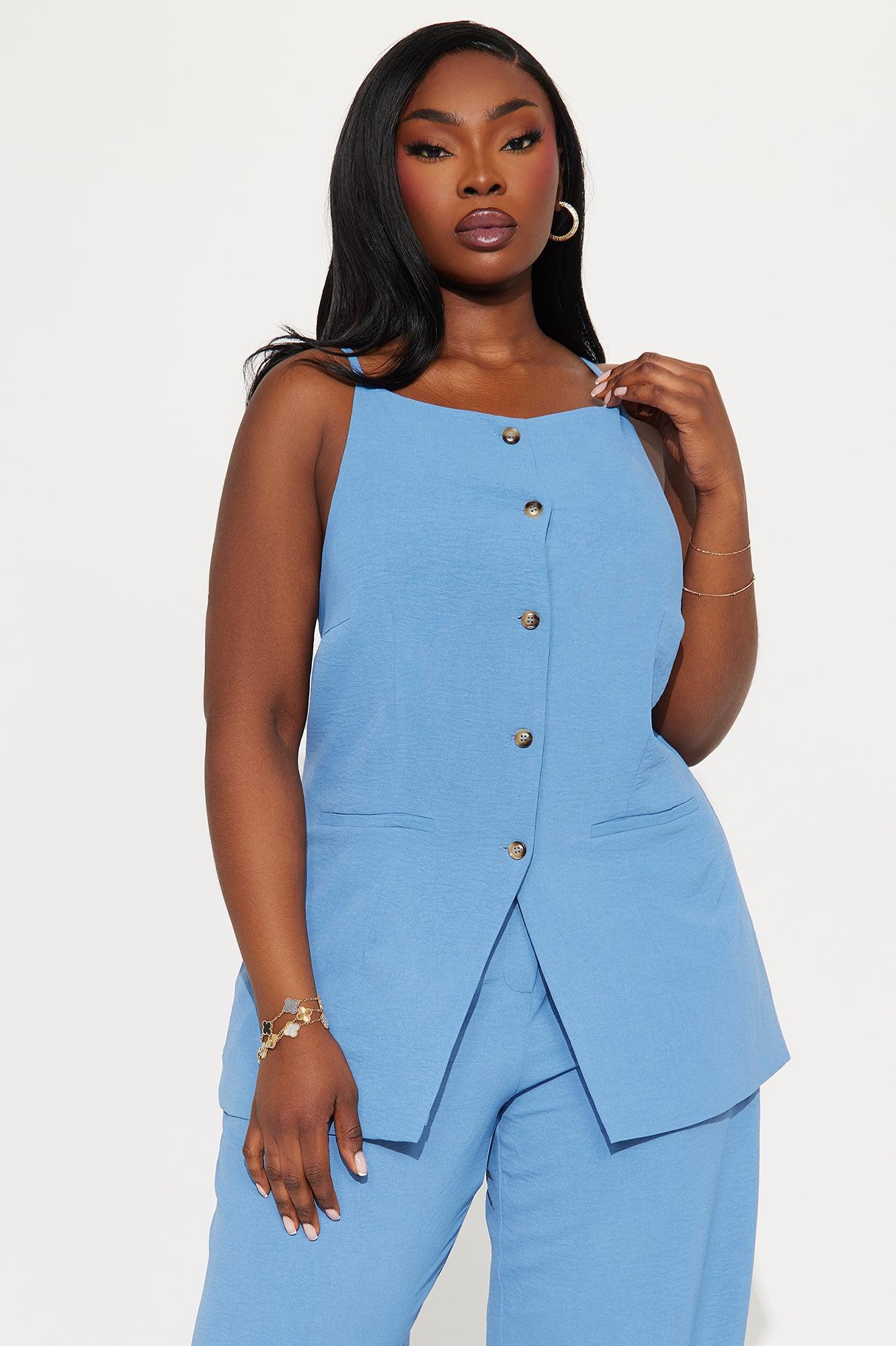 Always Classy Pant Set - Slate Blue Product Image