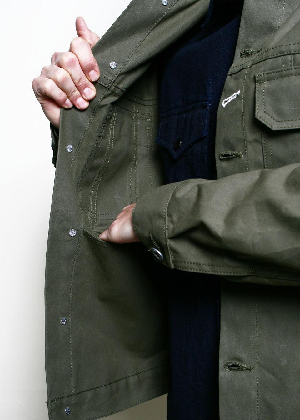 Cruiser Jacket // Dry Wax Canvas Olive Product Image